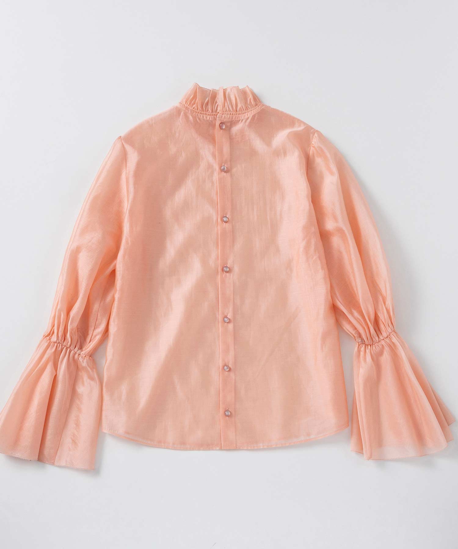 フレアスリーブ スタンドネックシアーブラウス【セレモニー/オケージョン】