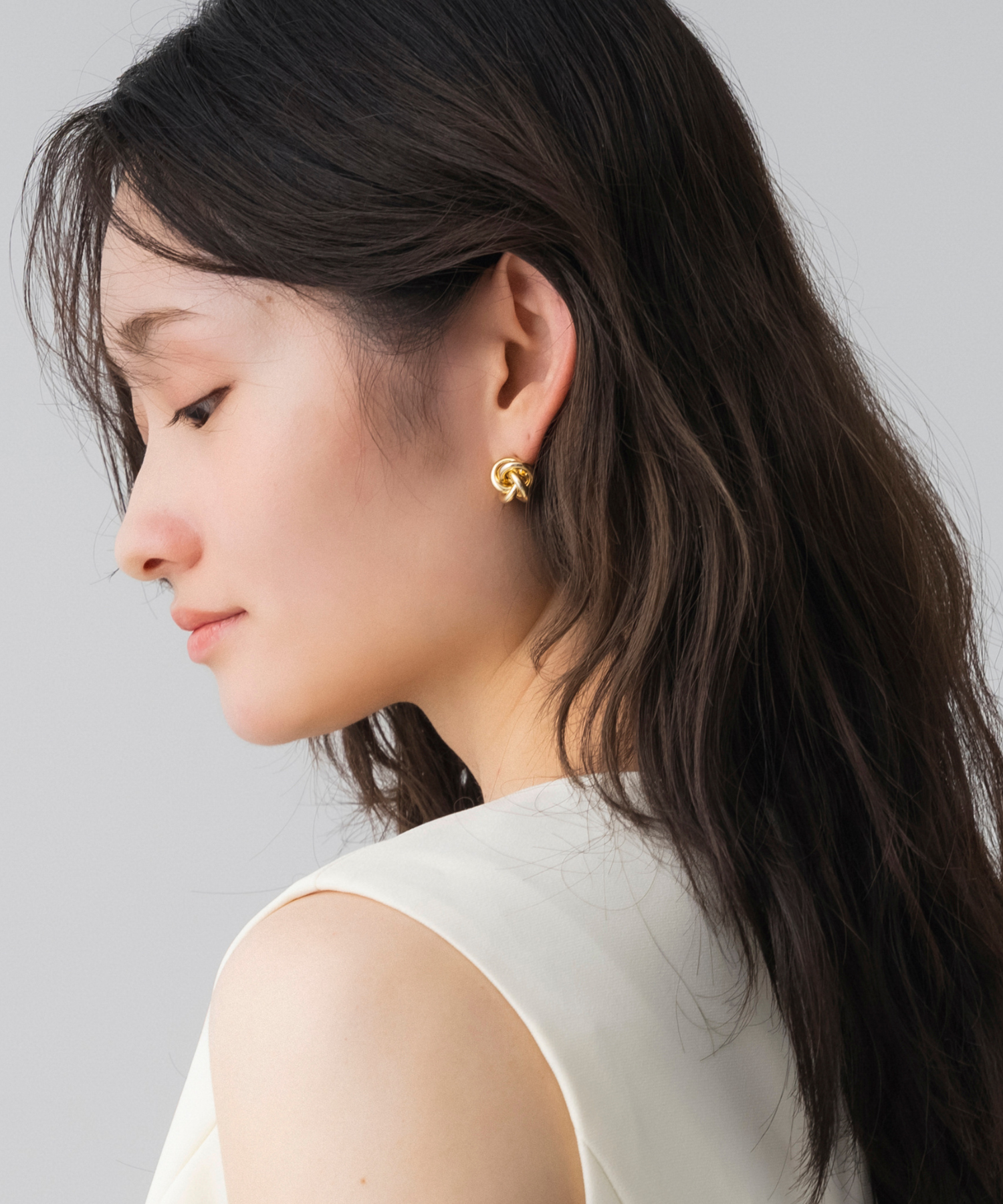 ノットデザインメタルピアス