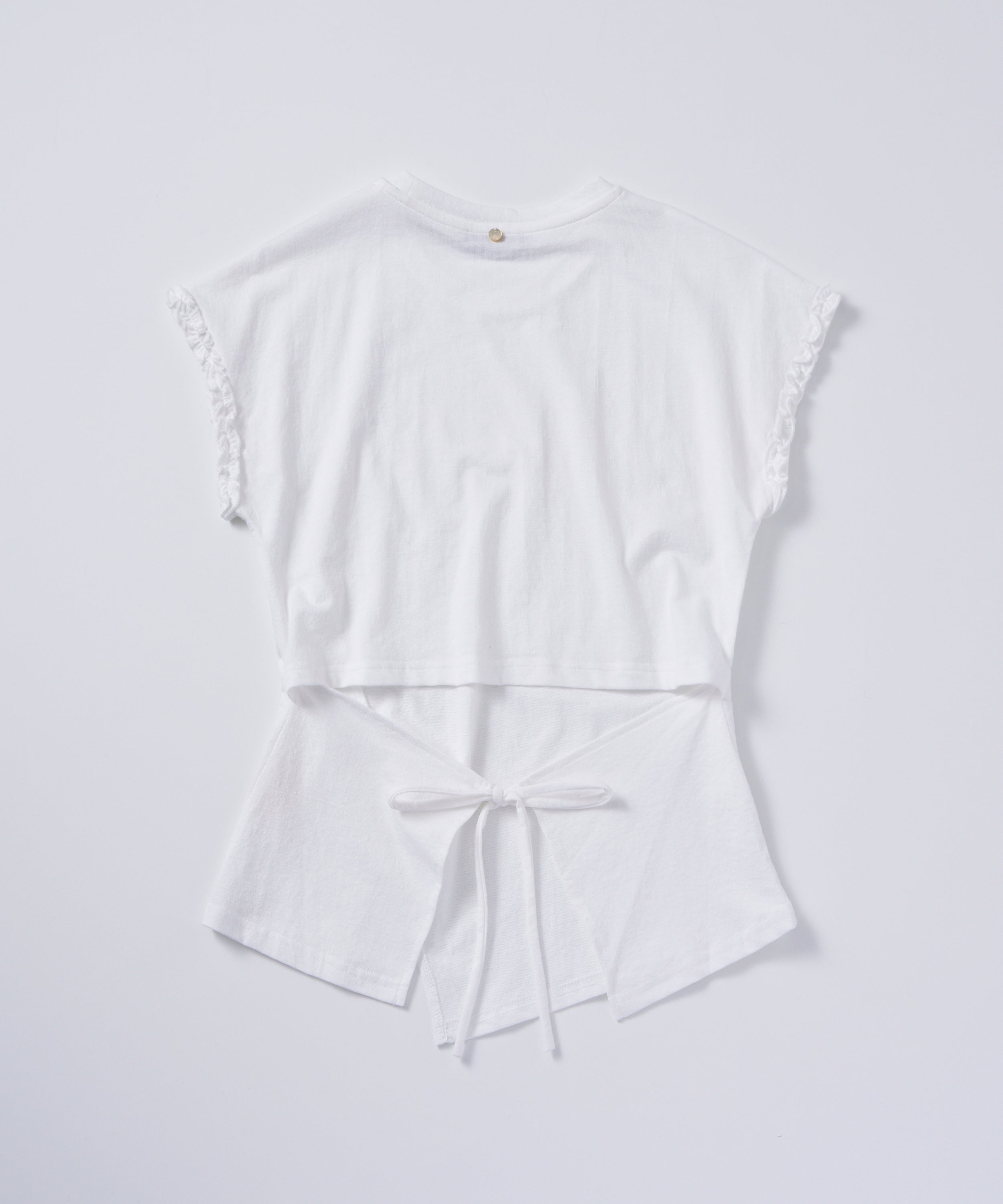 【6月下旬お届け】フリルスリーブデザインTシャツ