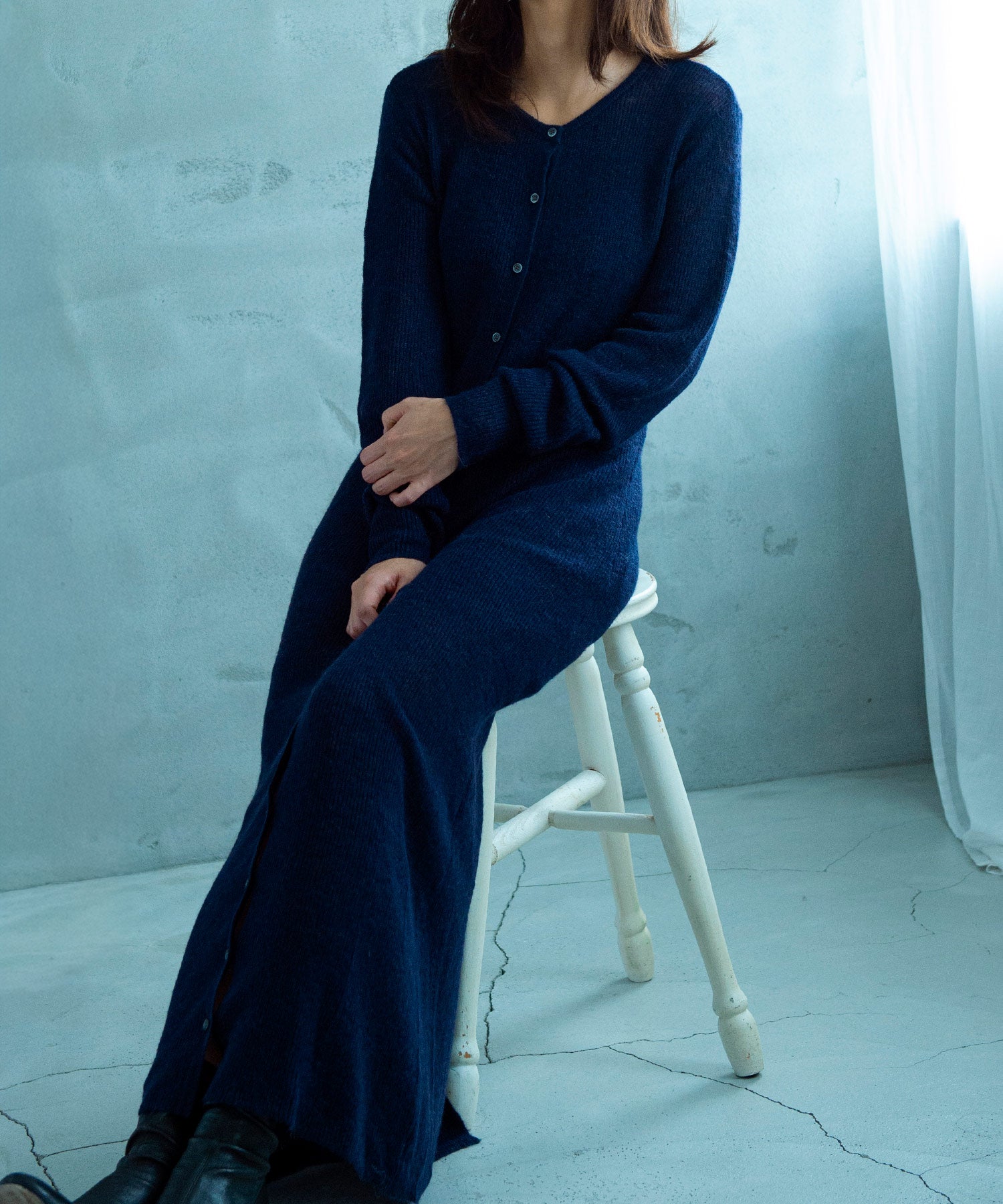 モヘヤタッチ 2WAYロングカーディガンワンピース