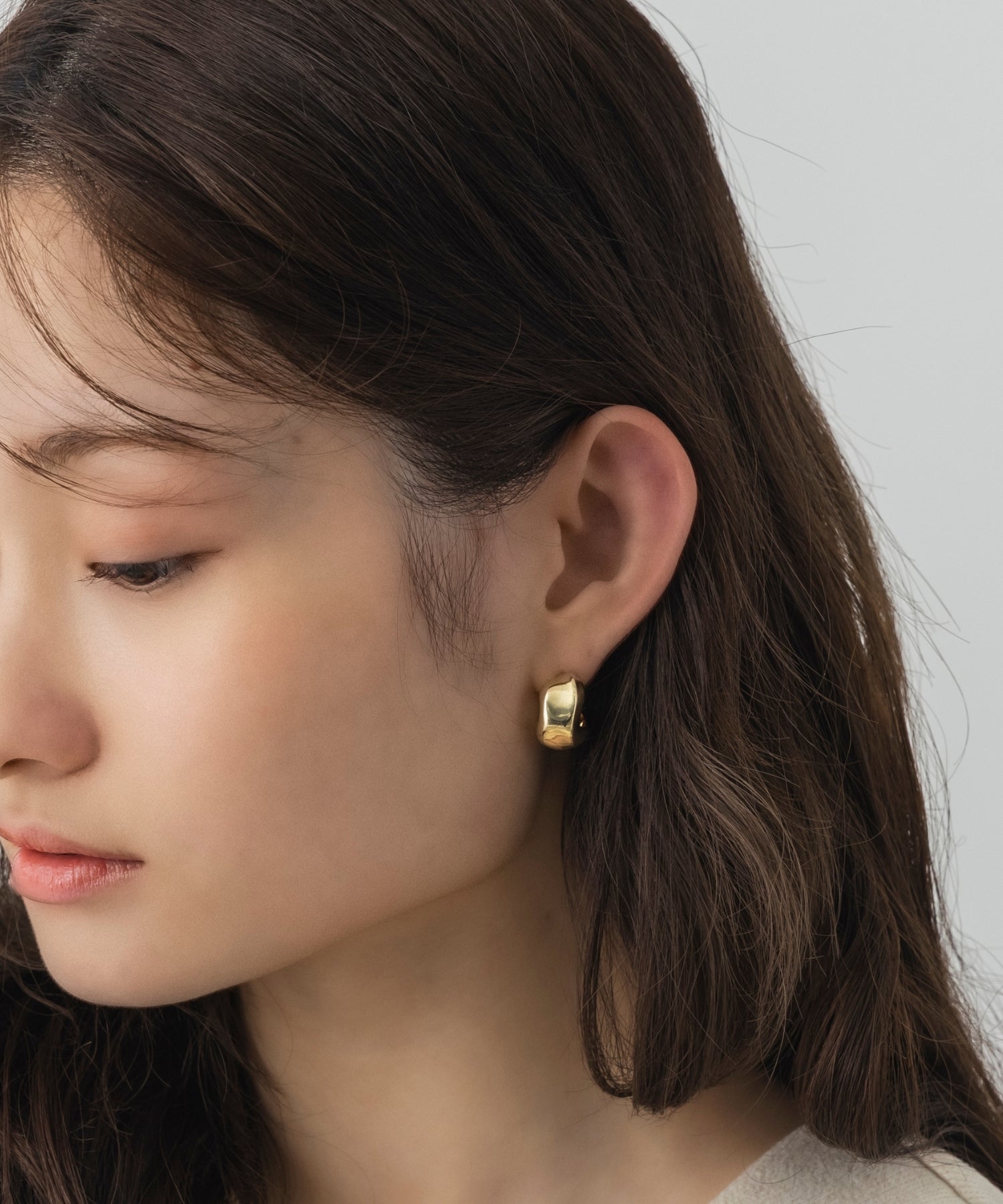 ワイドカーブメタルピアス