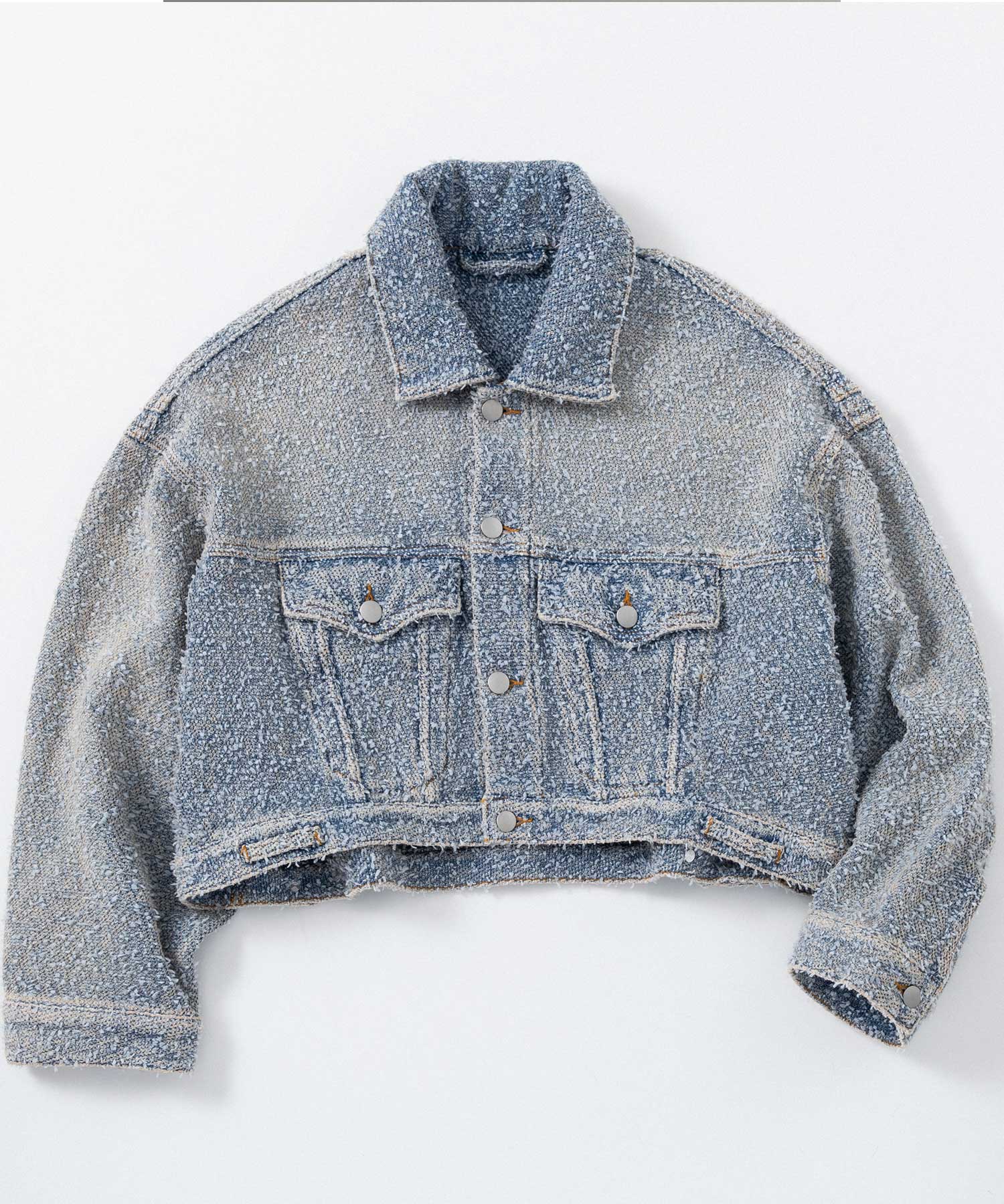 デニムライク ショートジャケット