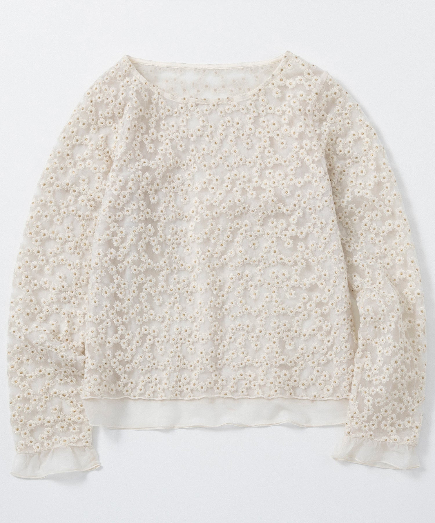 シアージャガードフラワーカットソー