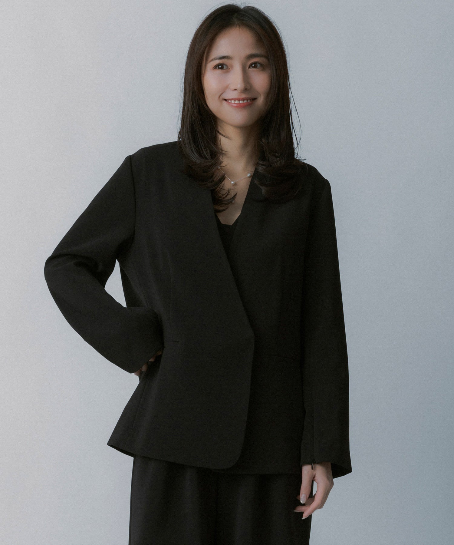 2WAYスリーブ イージーノーカラージャケット【セレモニー/オケージョン】