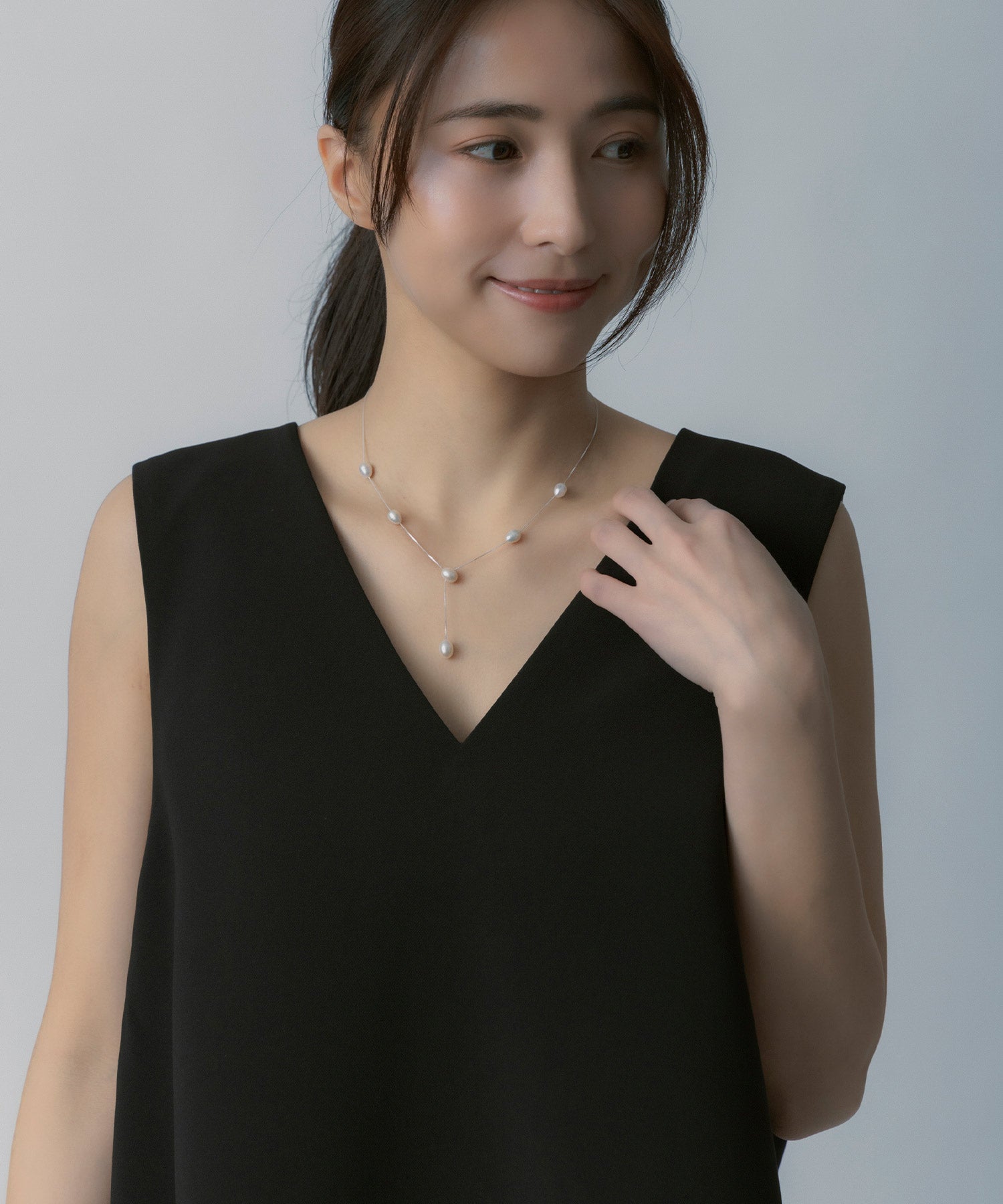 【2月下旬お届け】パールチェーンネックレス