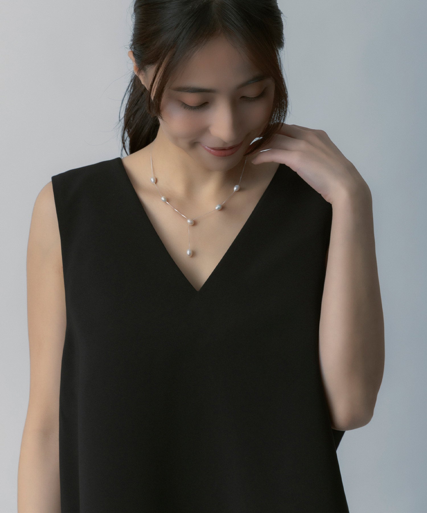 【2月下旬お届け】パールチェーンネックレス