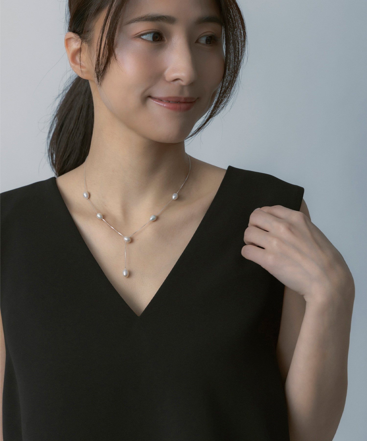 【2月下旬お届け】パールチェーンネックレス