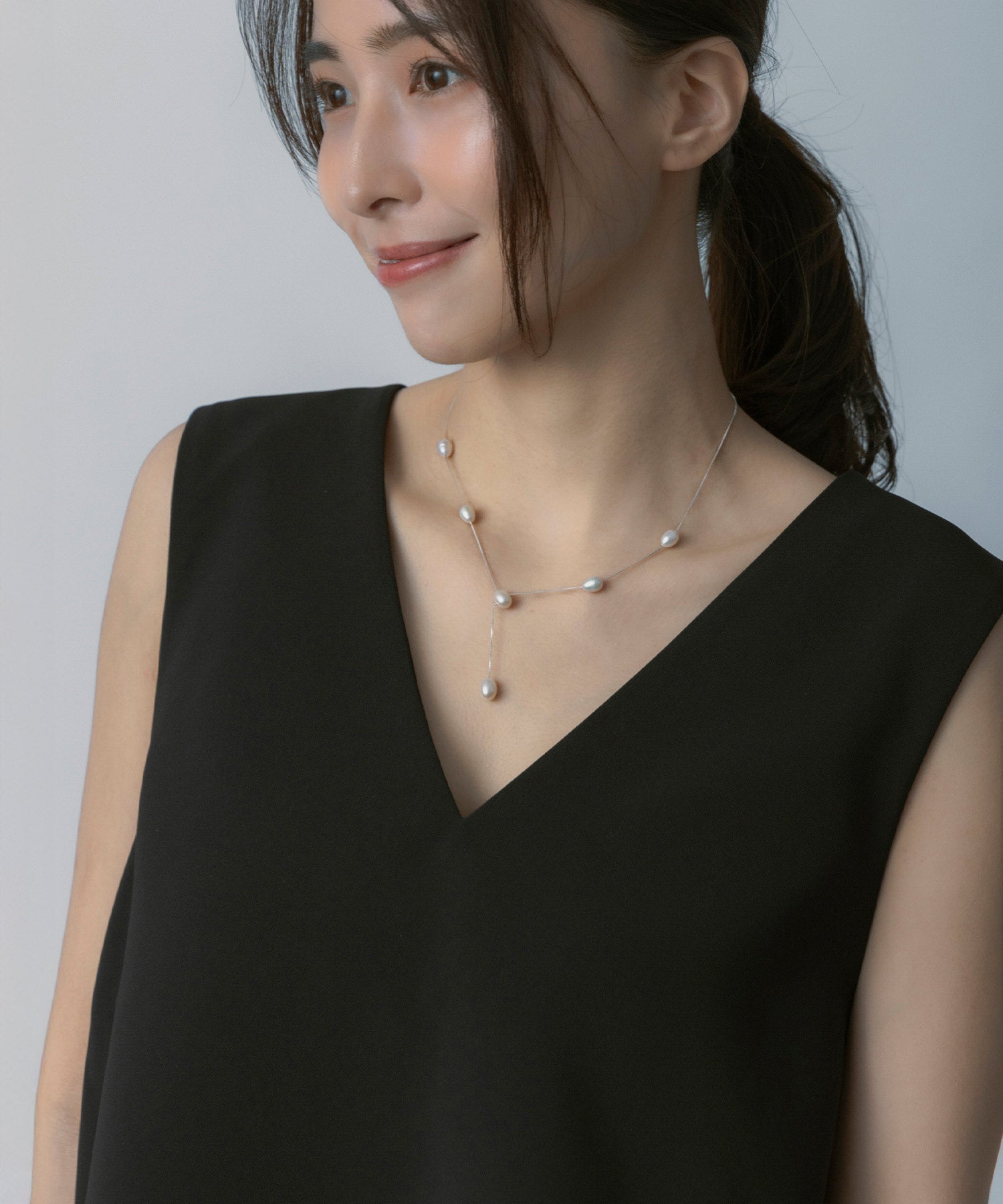 【2月下旬お届け】パールチェーンネックレス