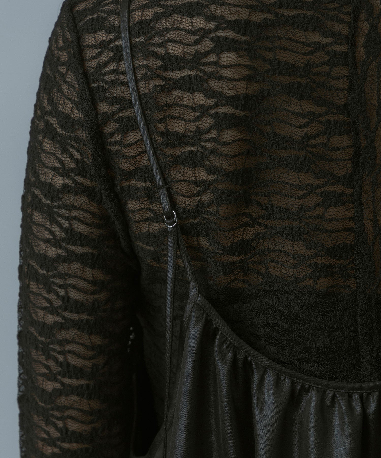 レザーライク キャミソールワンピース