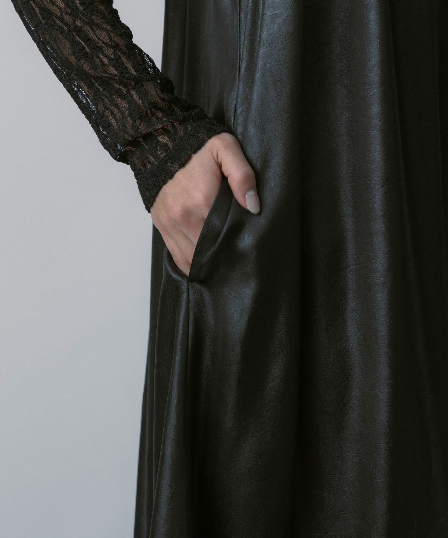 レザーライク キャミソールワンピース