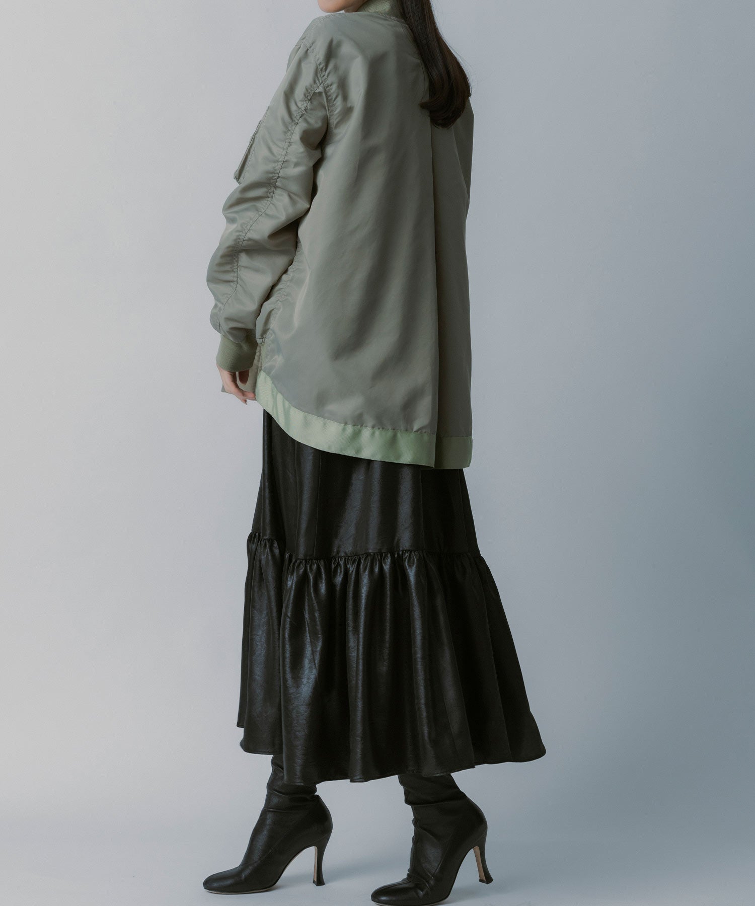 レザーライク キャミソールワンピース