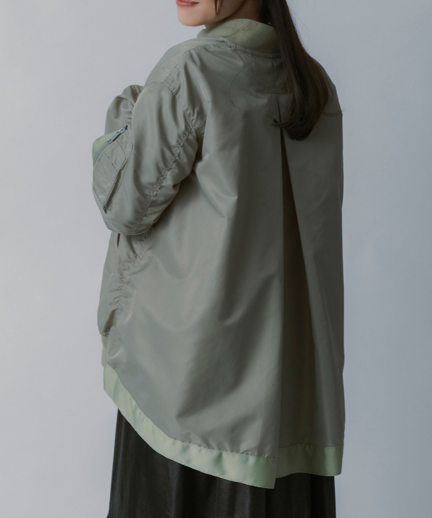 ロングシルエット MA-1ブルゾン