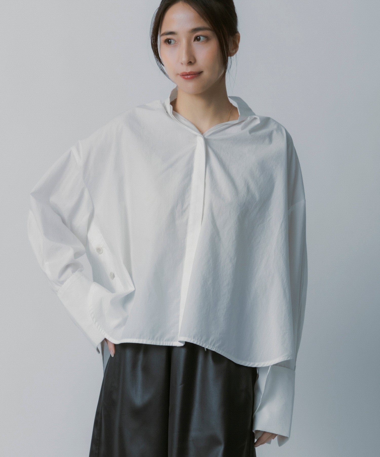 サイドボタン付き スキッパーシャツ【セレモニー/オケージョン】