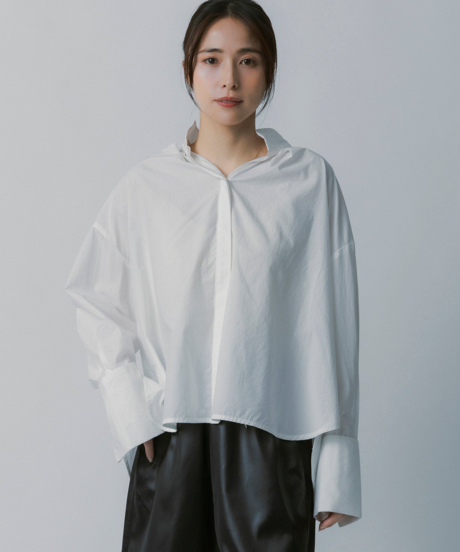 サイドボタン付き スキッパーシャツ【セレモニー/オケージョン】