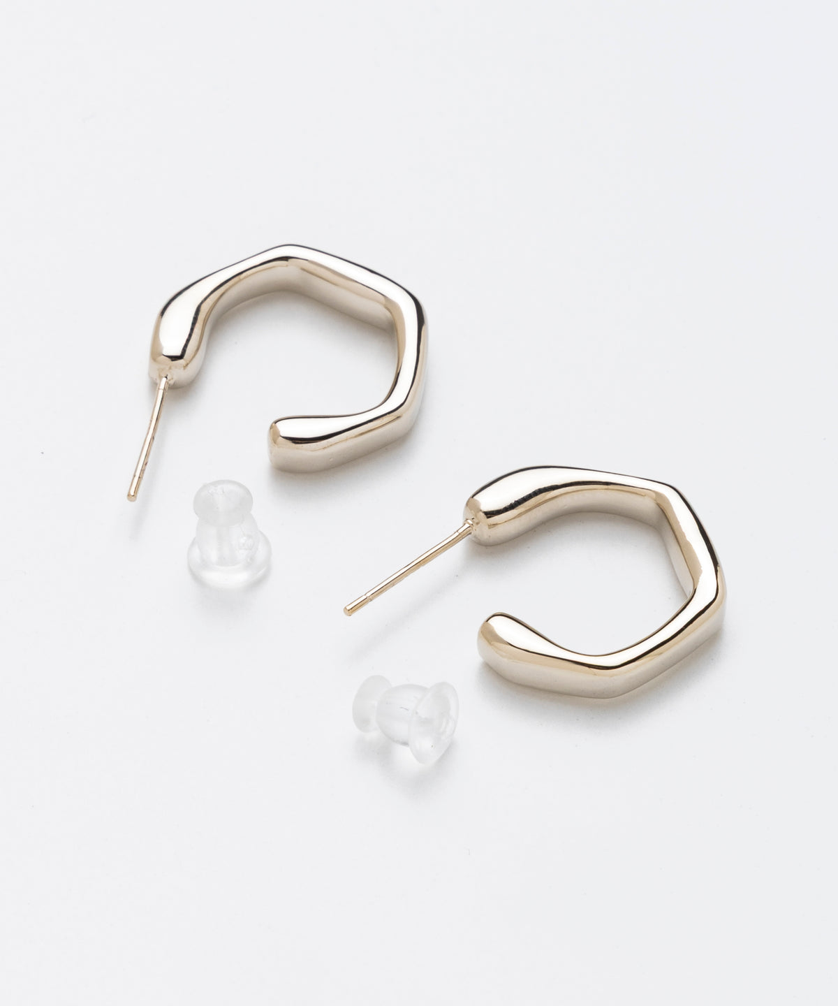 ニュアンスラインフープピアス