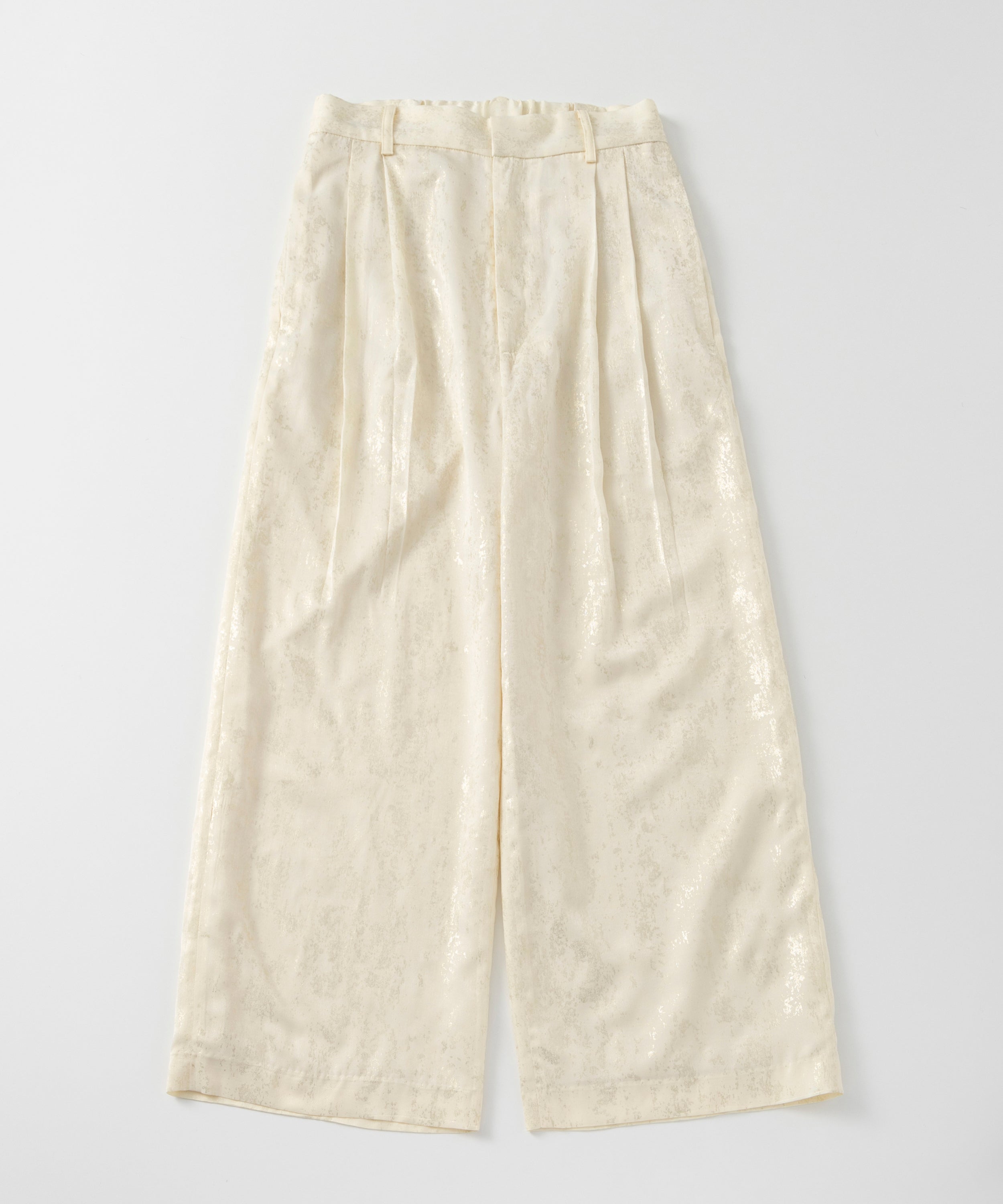 箔プリントタックパンツ