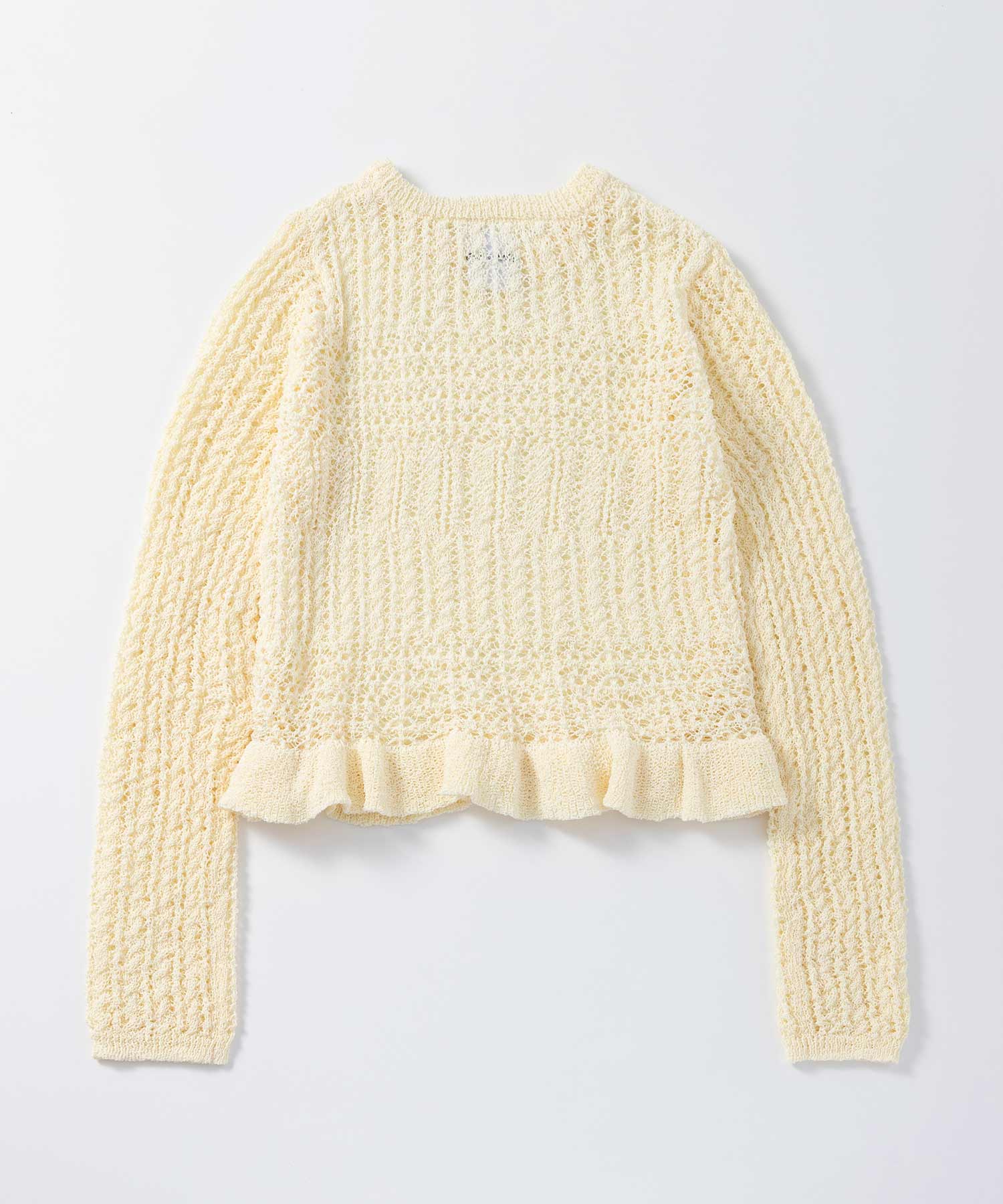 ペプラムクロシェ シアーニット