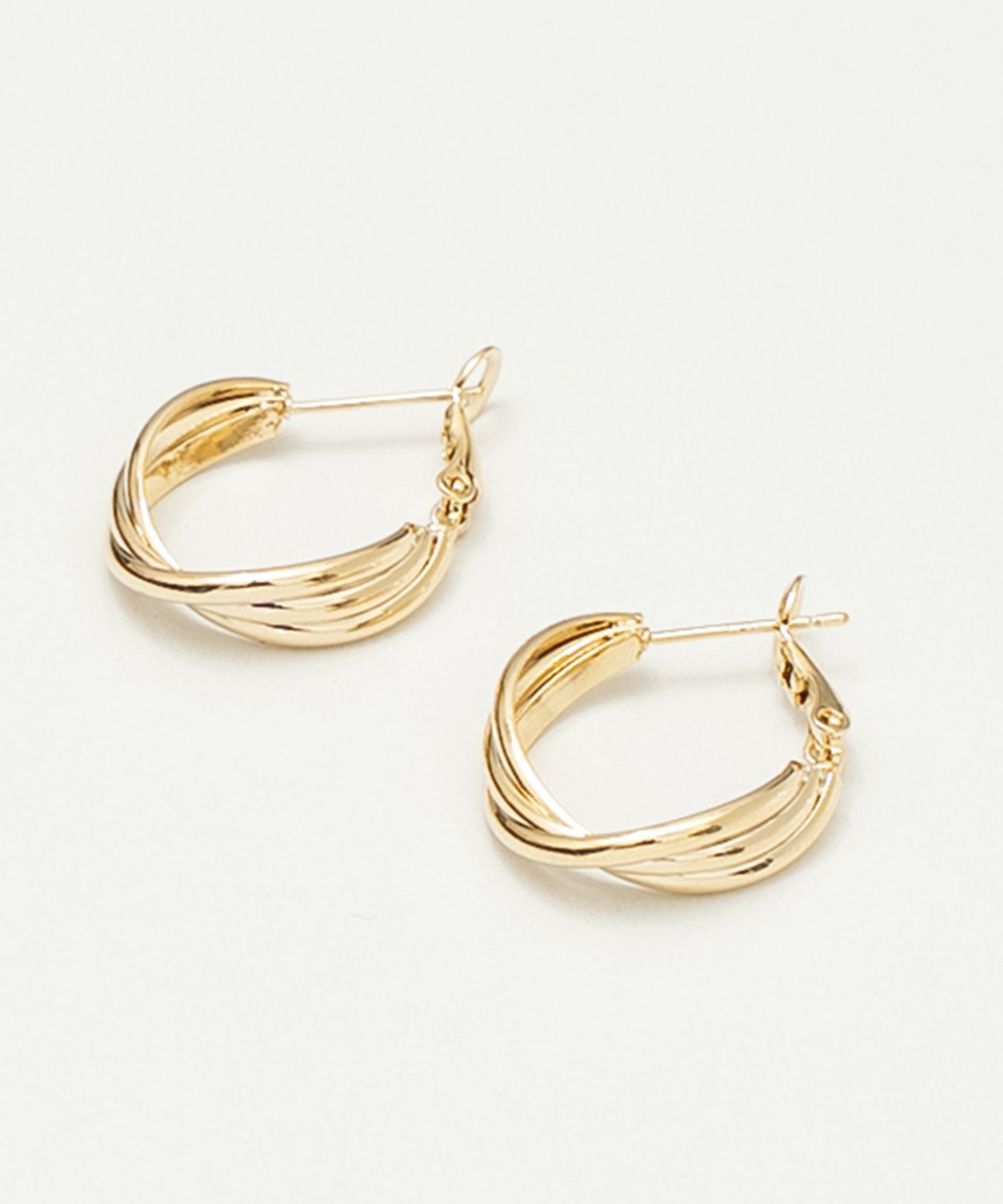 クロスラインフープピアス