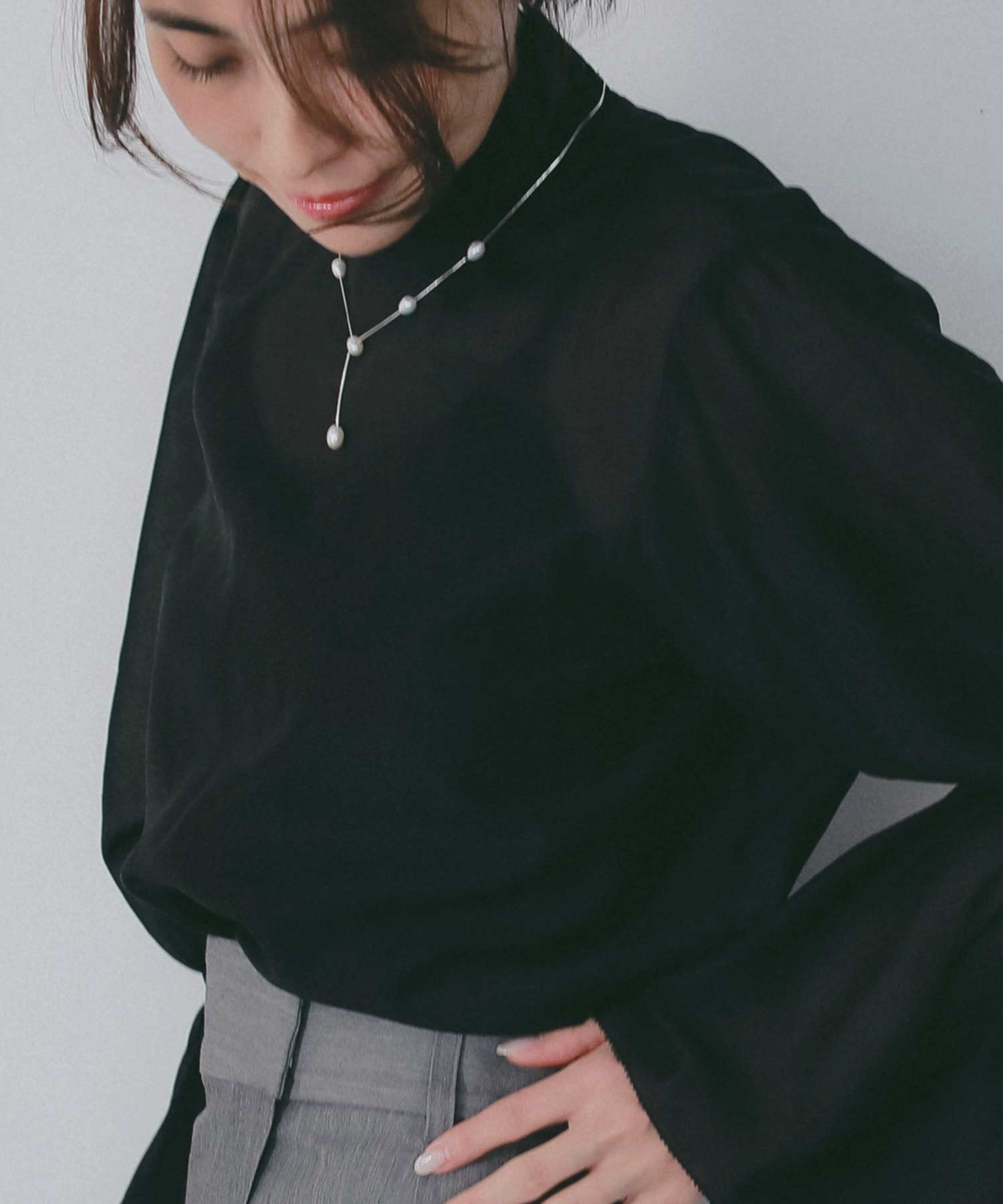 【2月下旬お届け】パールチェーンネックレス