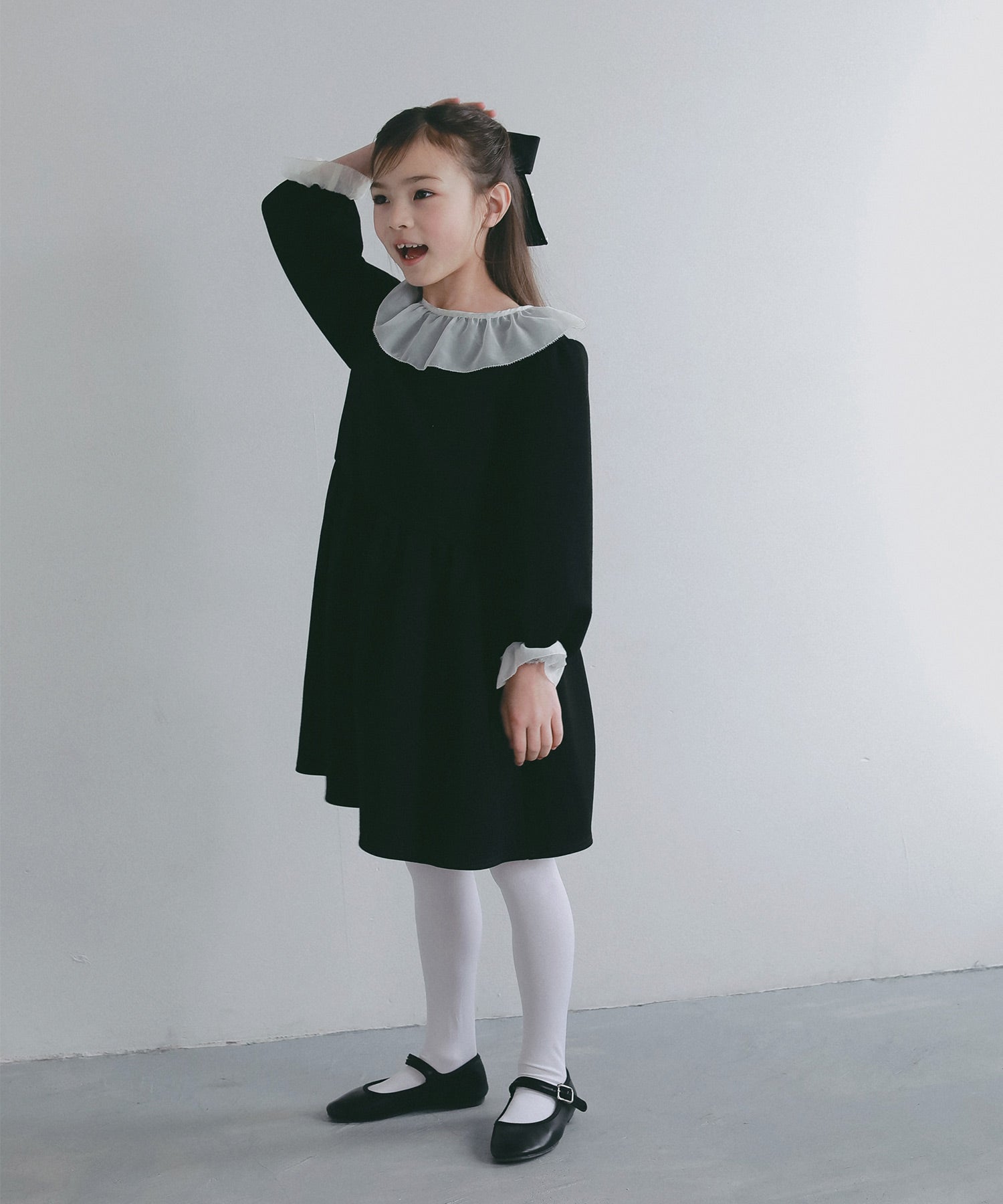 シアーフリル キッズワンピース【セレモニー/オケージョン】｜AJUGA