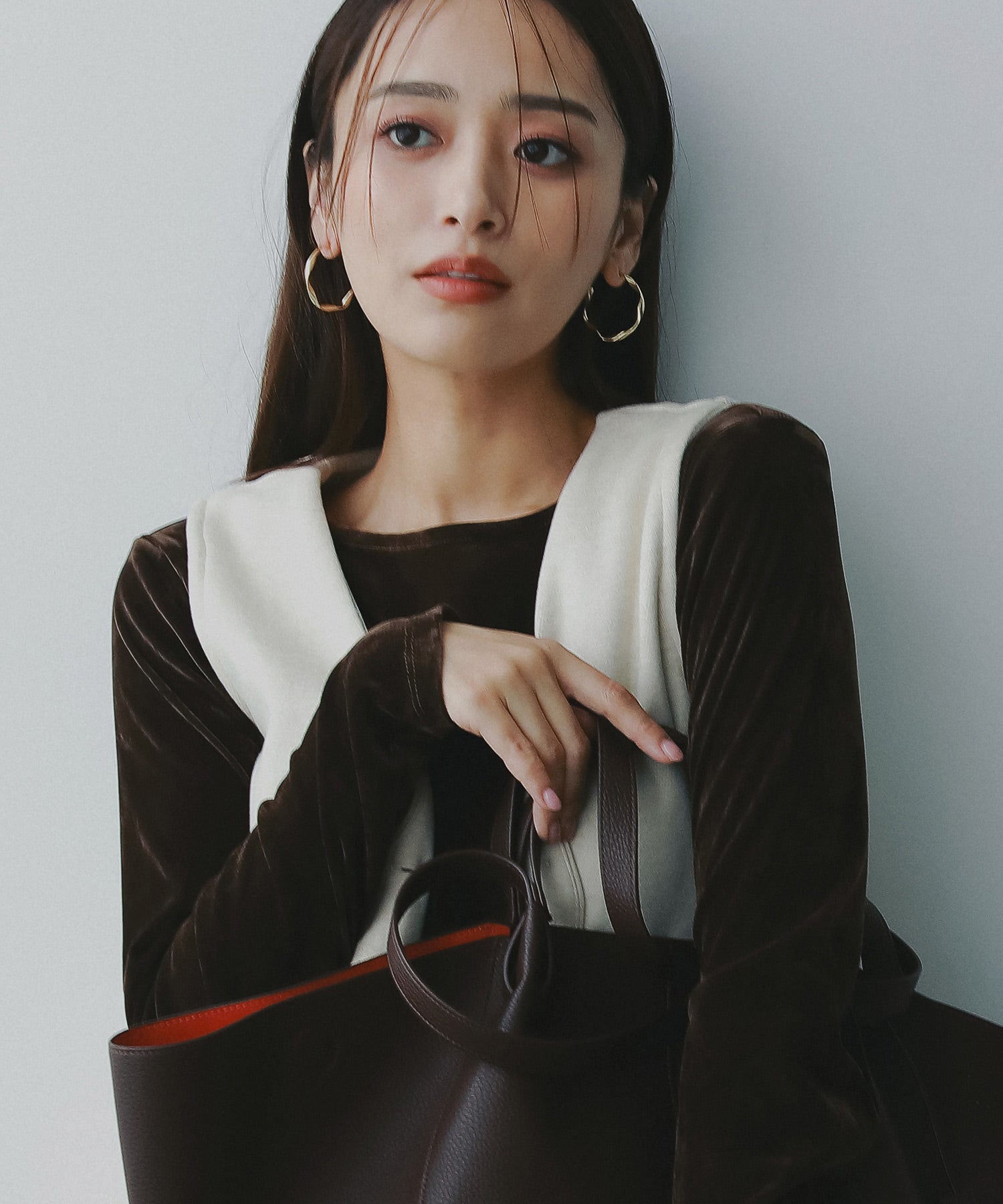 フェルトニットVネックジレ