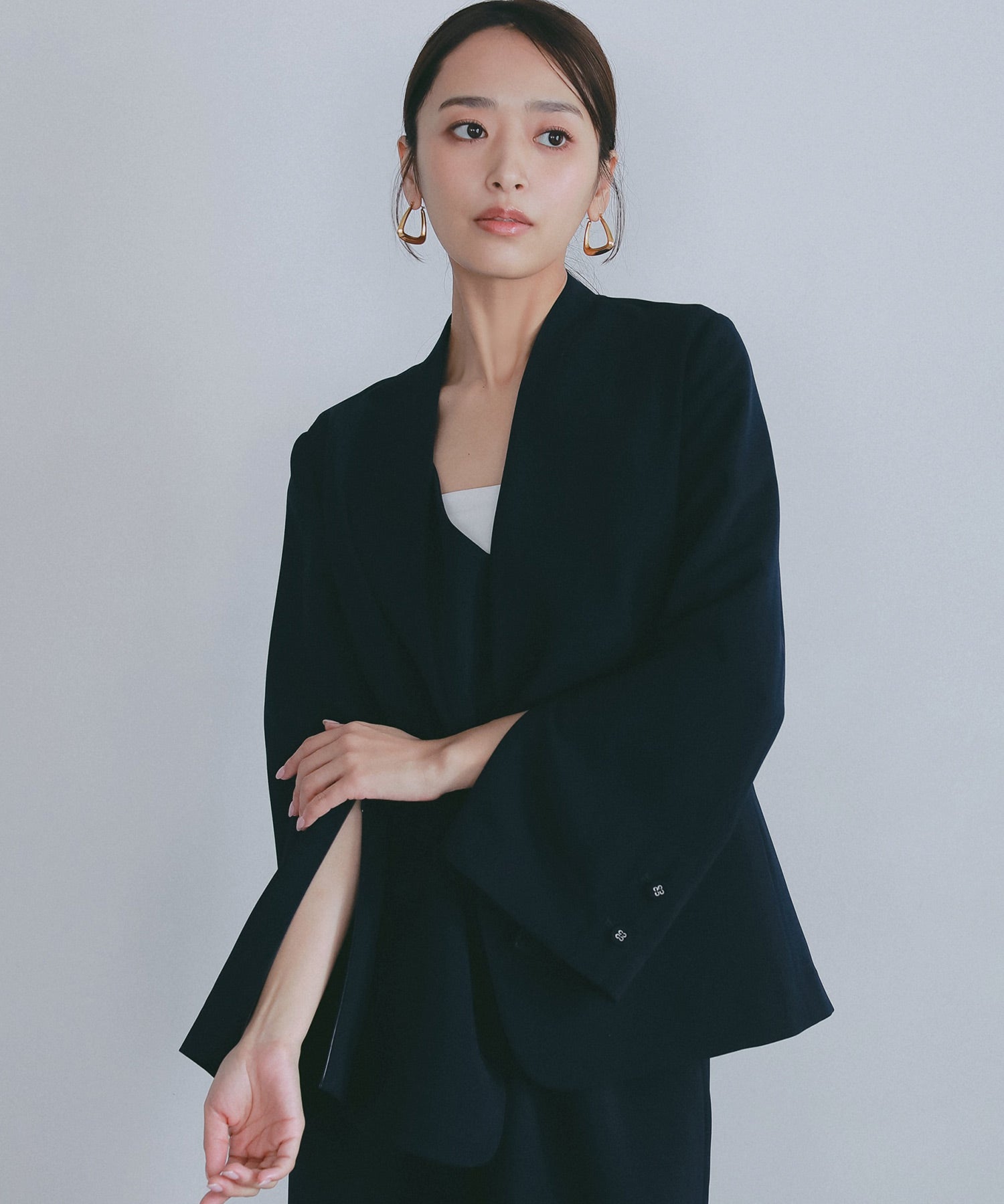 2WAYスリーブ イージーノーカラージャケット【セレモニー/オケージョン】