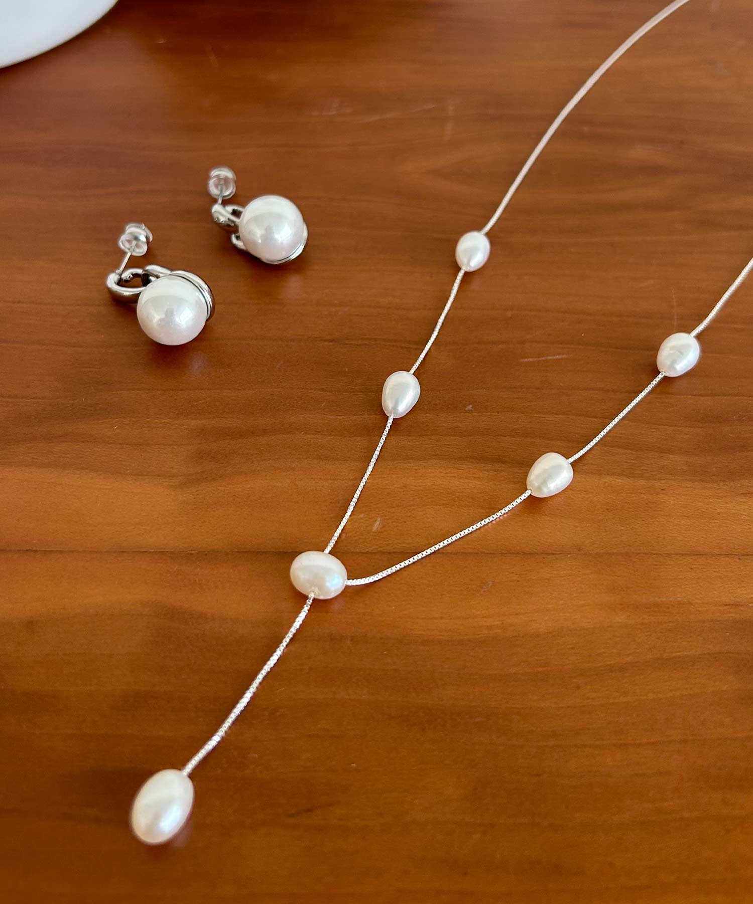 【2月下旬お届け】パールチェーンネックレス