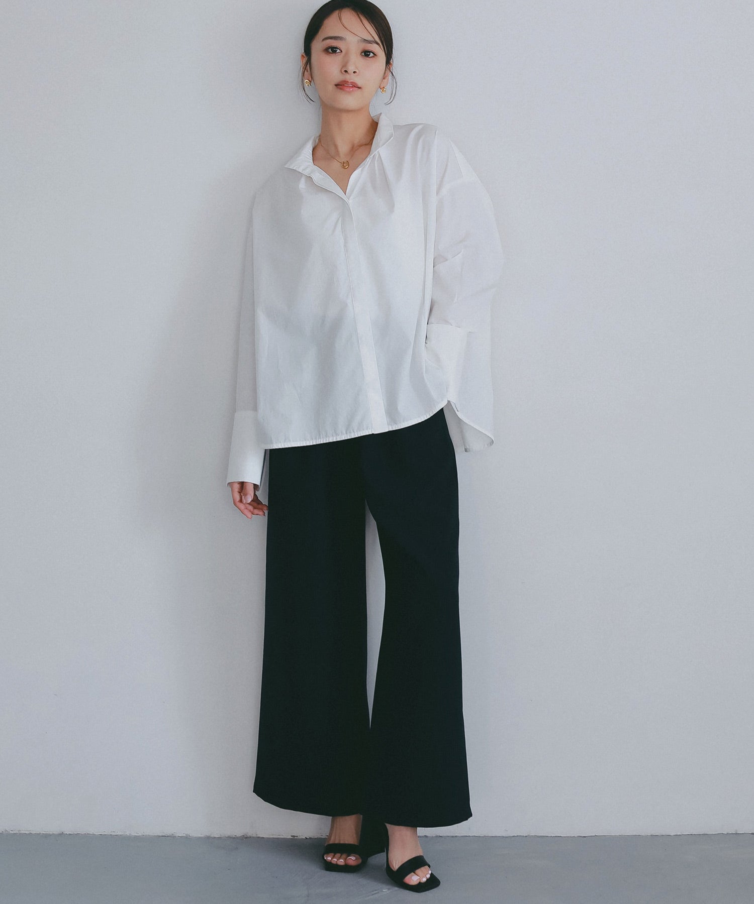 サイドボタン付き スキッパーシャツ【セレモニー/オケージョン】