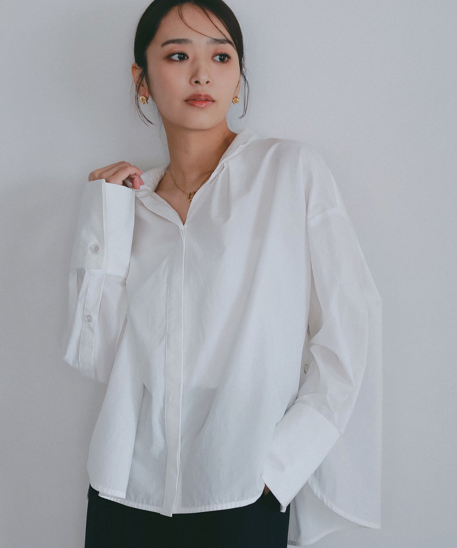 サイドボタン付き スキッパーシャツ【セレモニー/オケージョン】