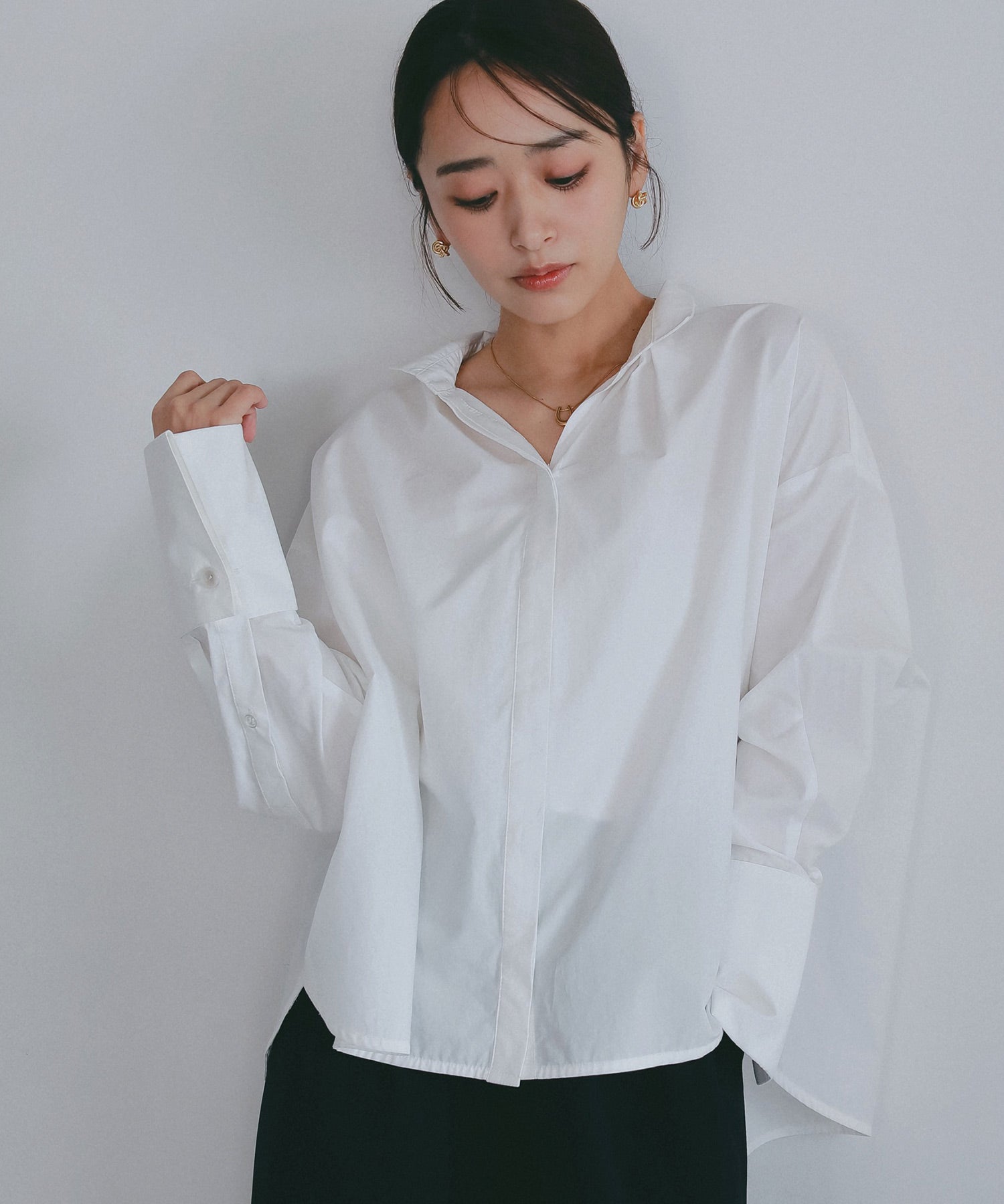 サイドボタン付き スキッパーシャツ【セレモニー/オケージョン】