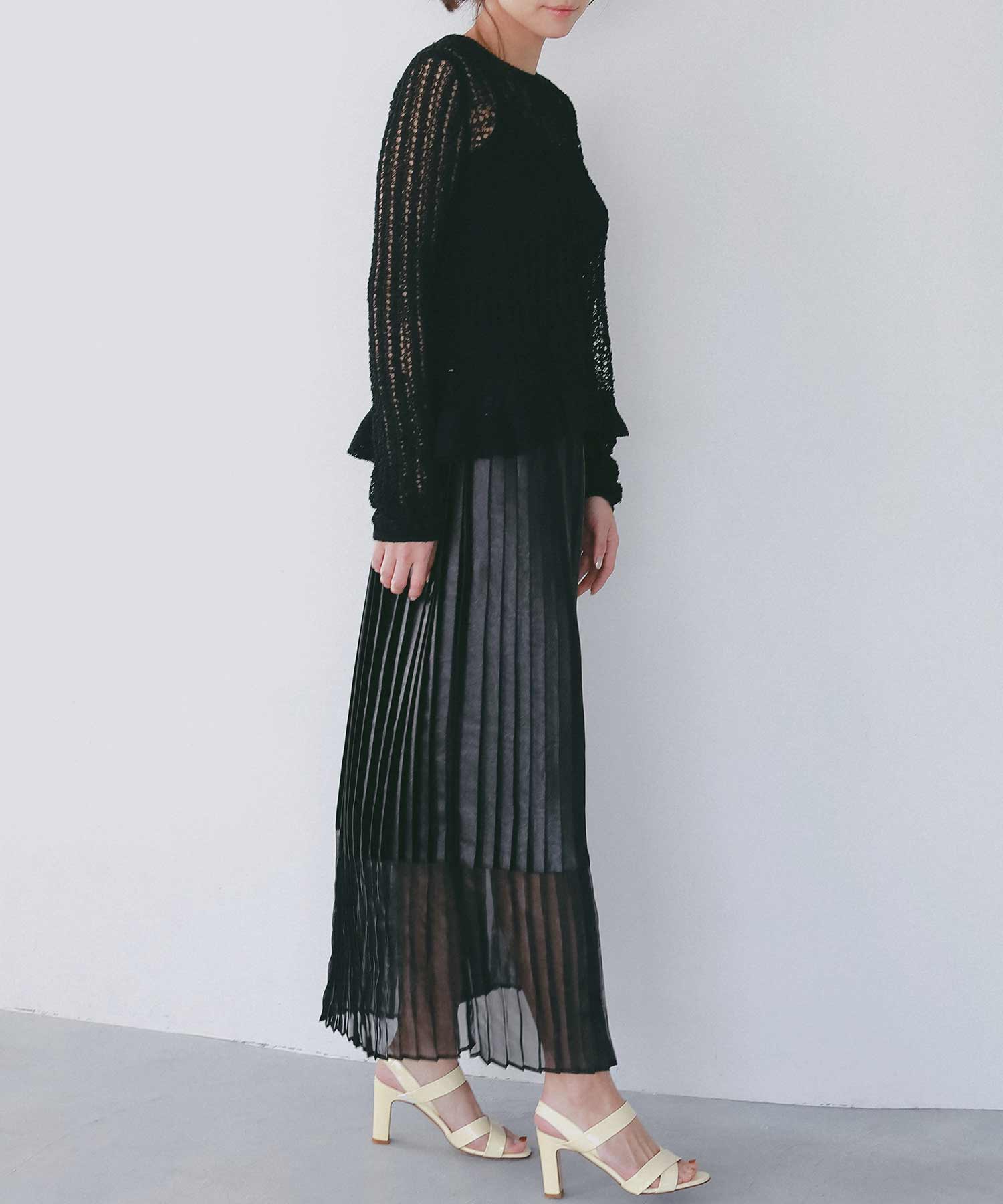 ペプラムクロシェ シアーニット