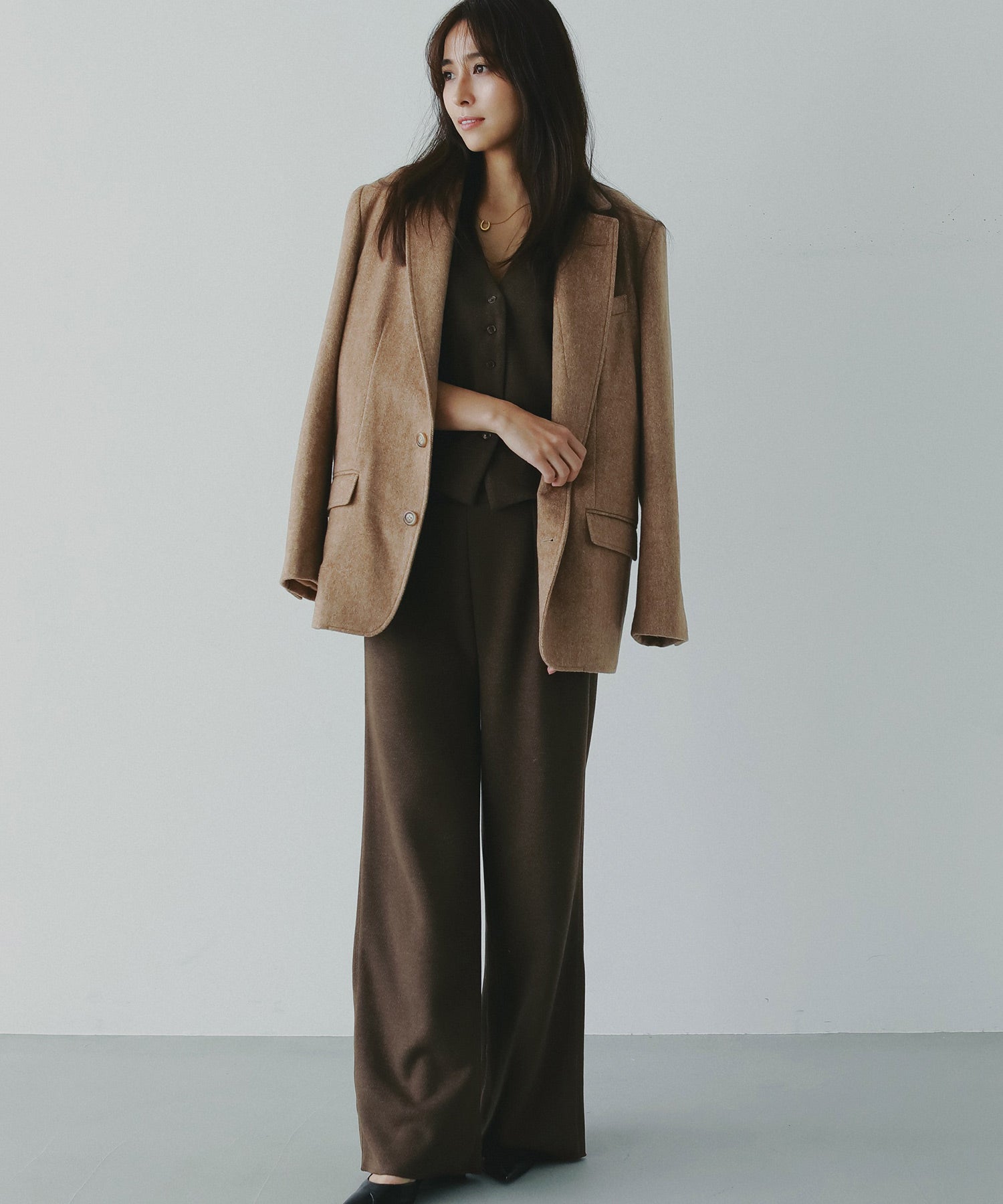 ヘリンボーンウールツイードジャケット