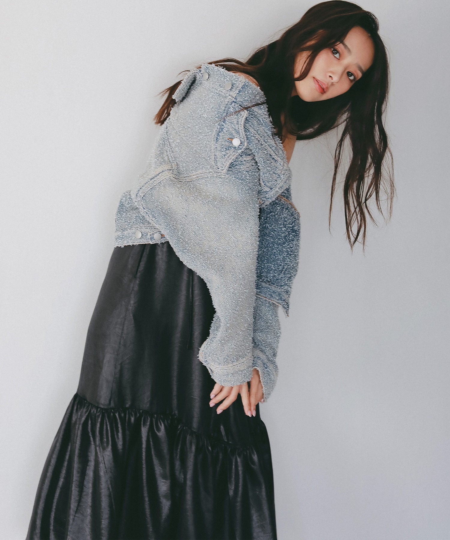 レザーライク キャミソールワンピース