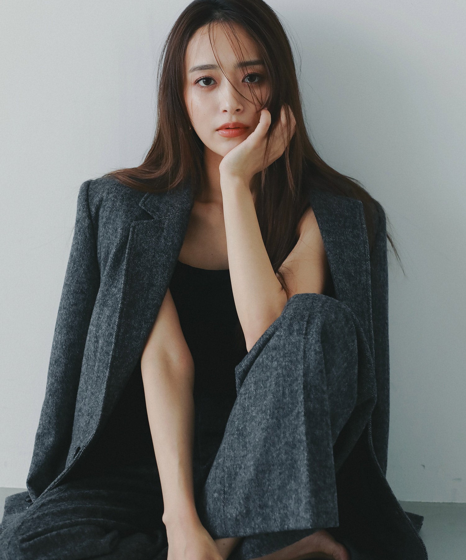 ヘリンボーンウールツイードジャケット