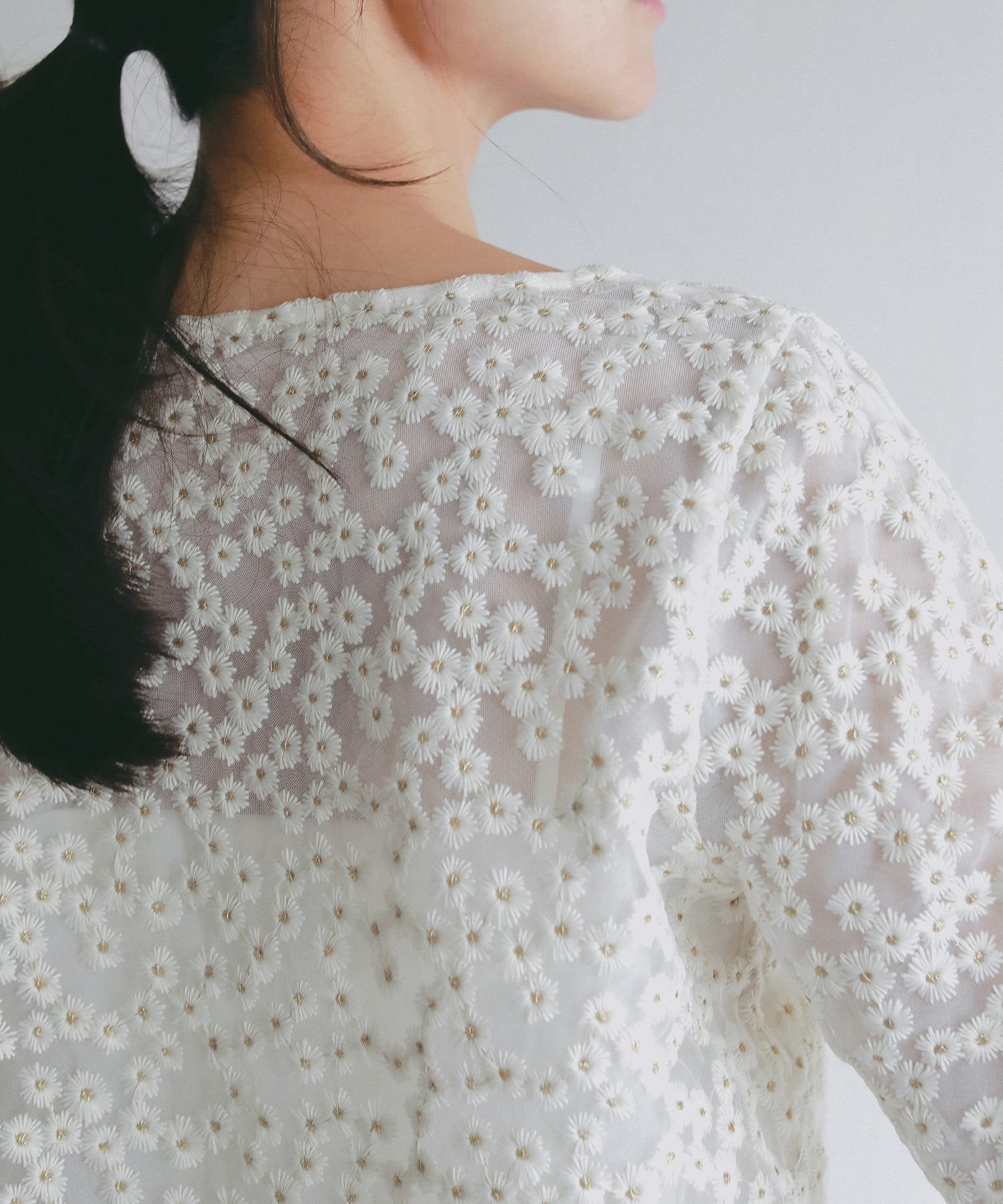 シアージャガードフラワーカットソー