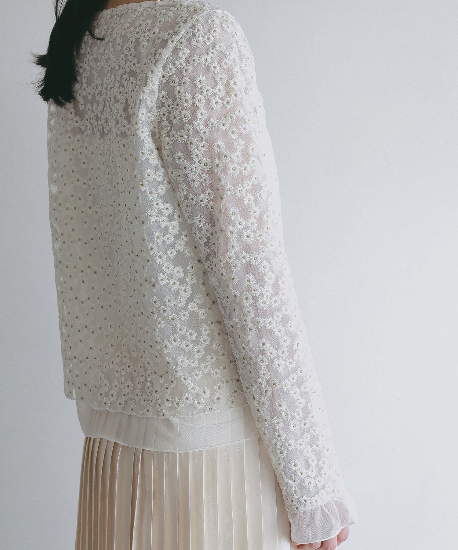 シアージャガードフラワーカットソー