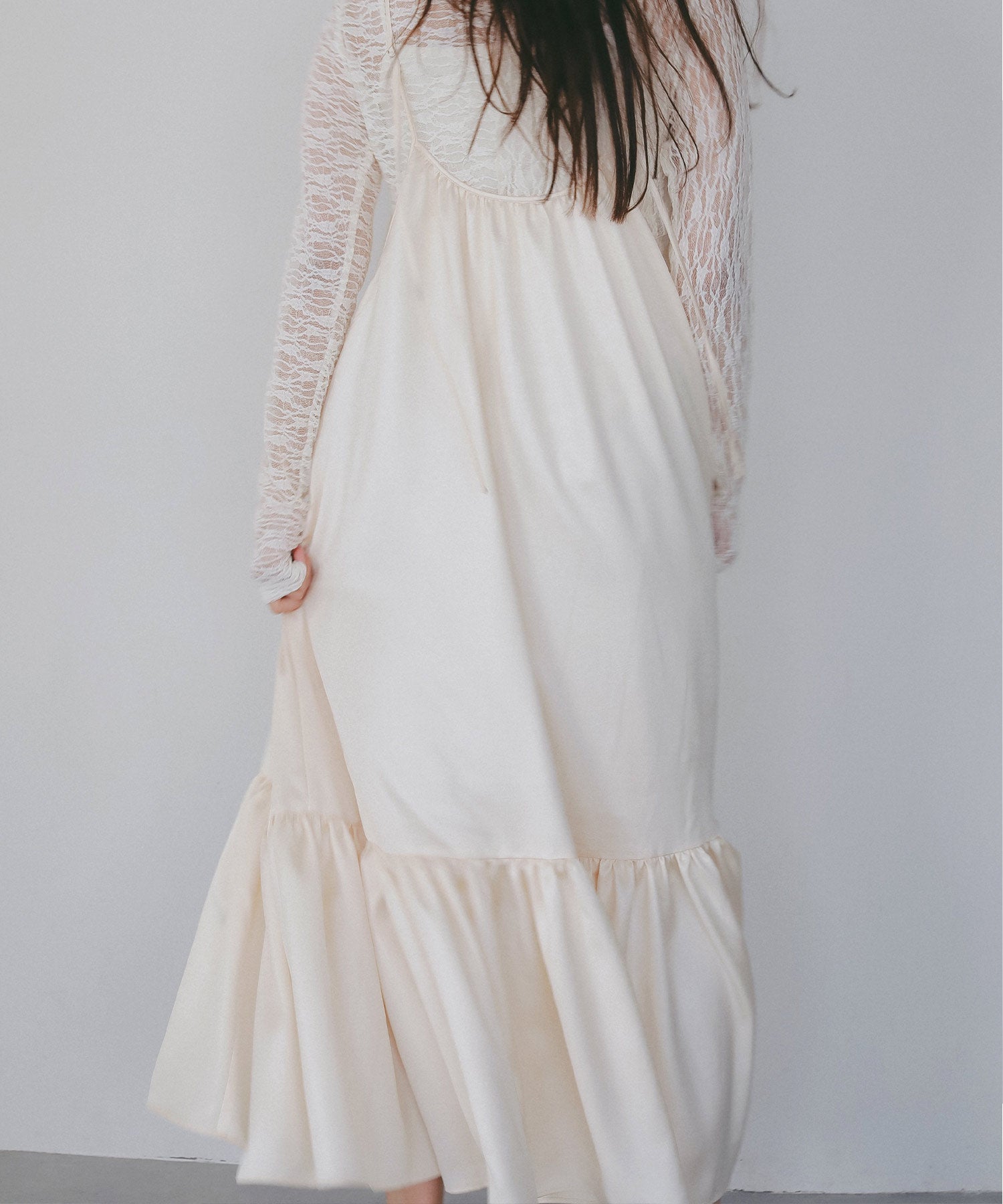 レザーライク キャミソールワンピース