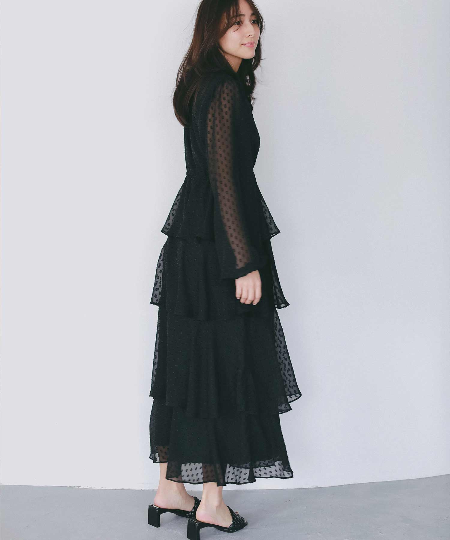 シアードット フリルワンピース