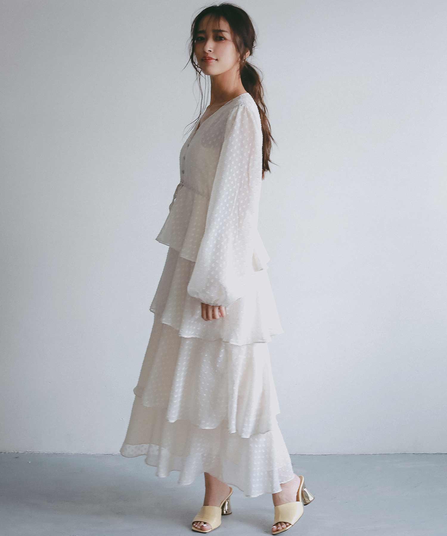 シアードット フリルワンピース