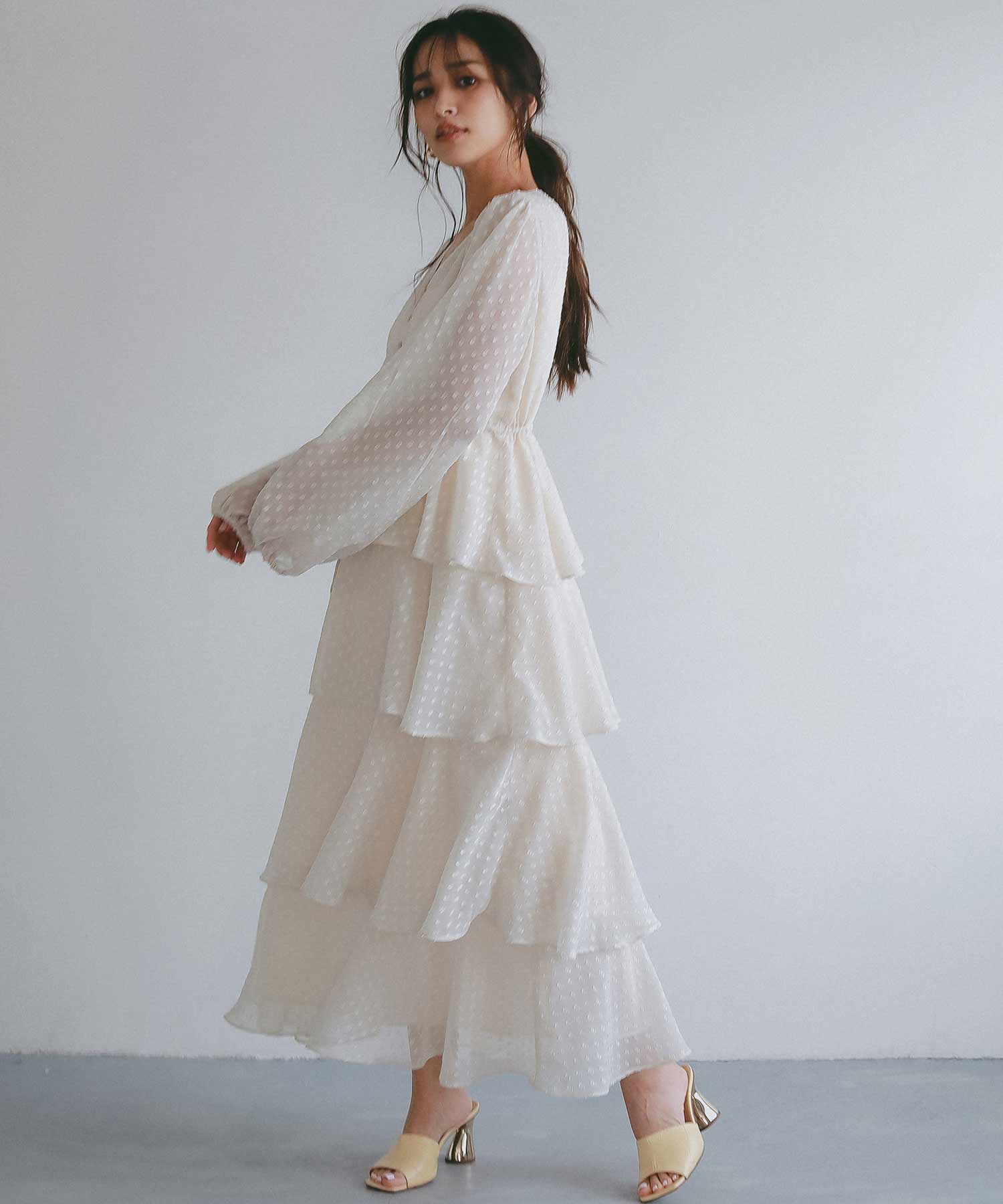 シアードット フリルワンピース