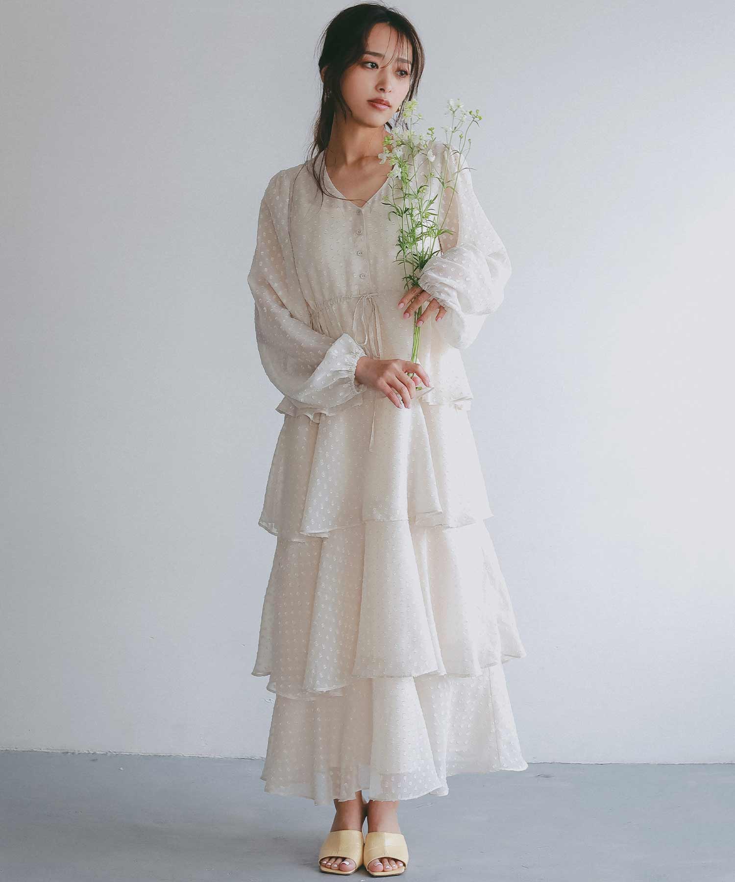 シアードット フリルワンピース