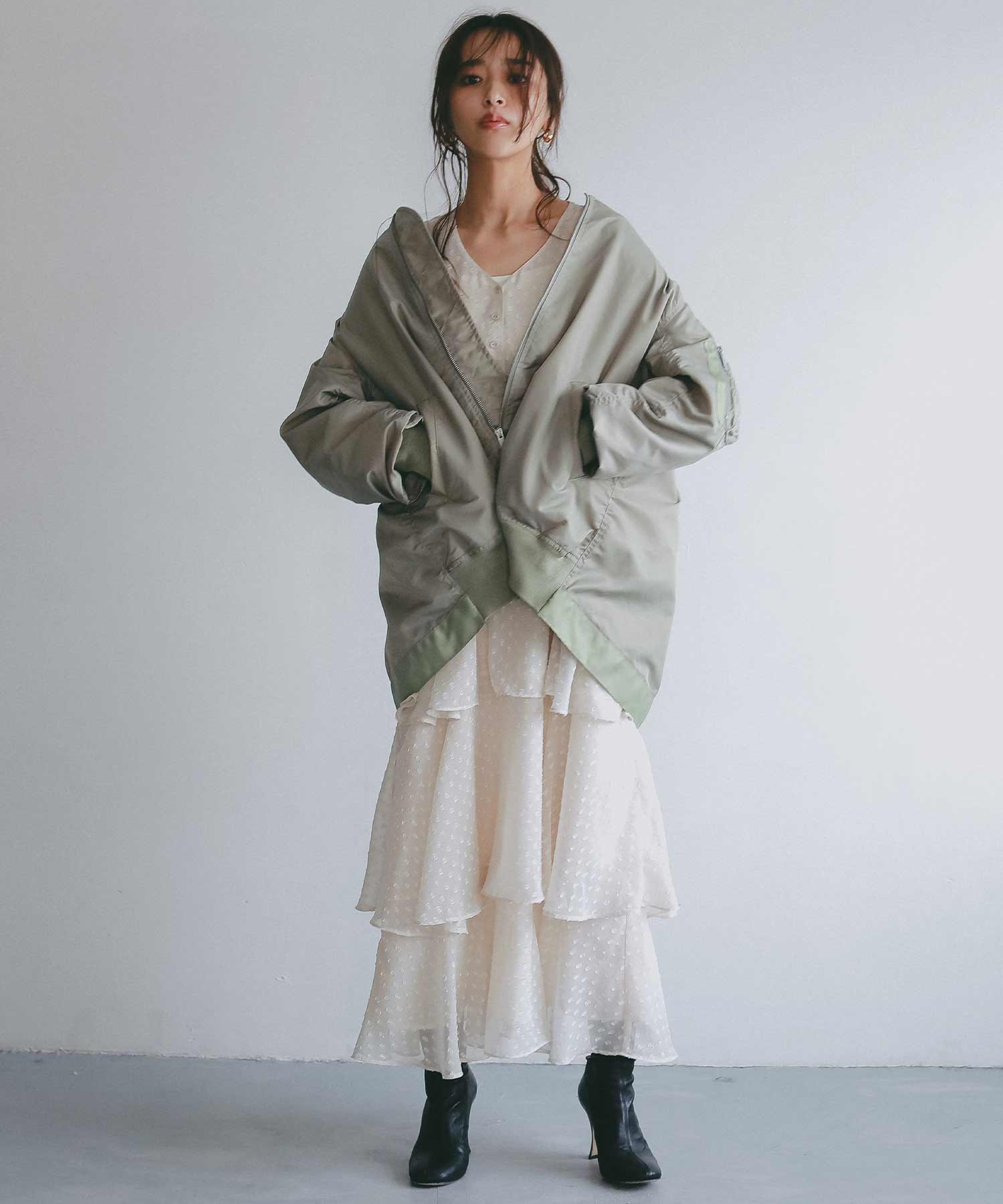 ロングシルエット MA-1ブルゾン