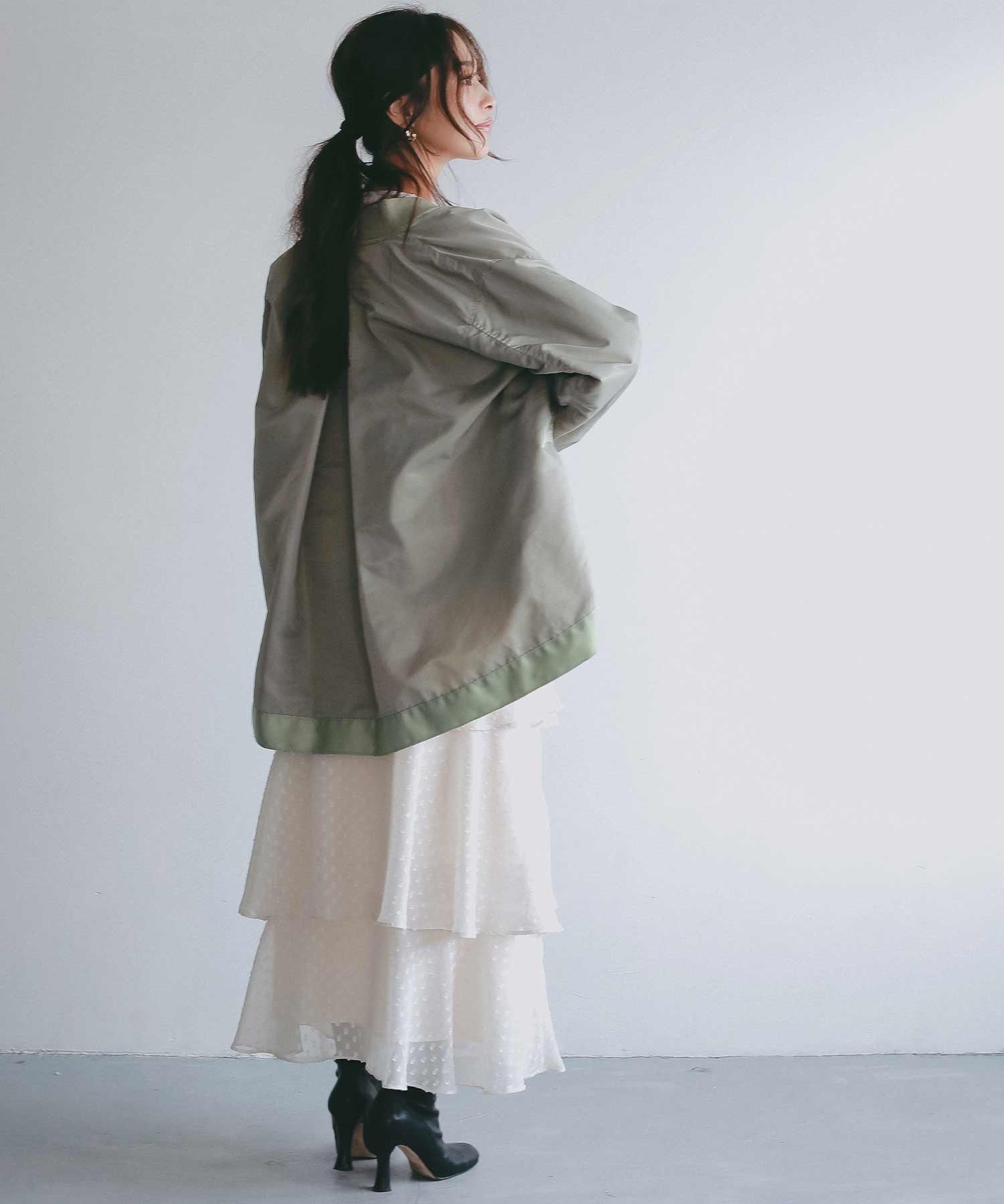 ロングシルエット MA-1ブルゾン