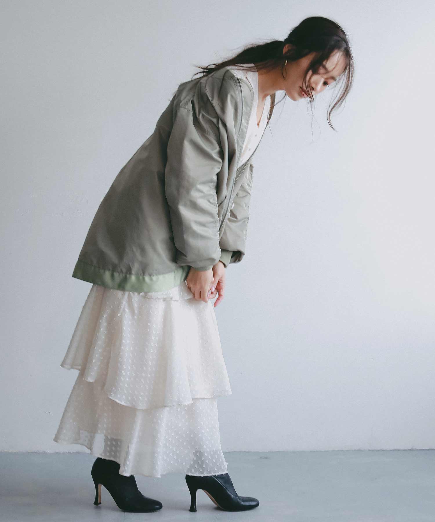 ロングシルエット MA-1ブルゾン