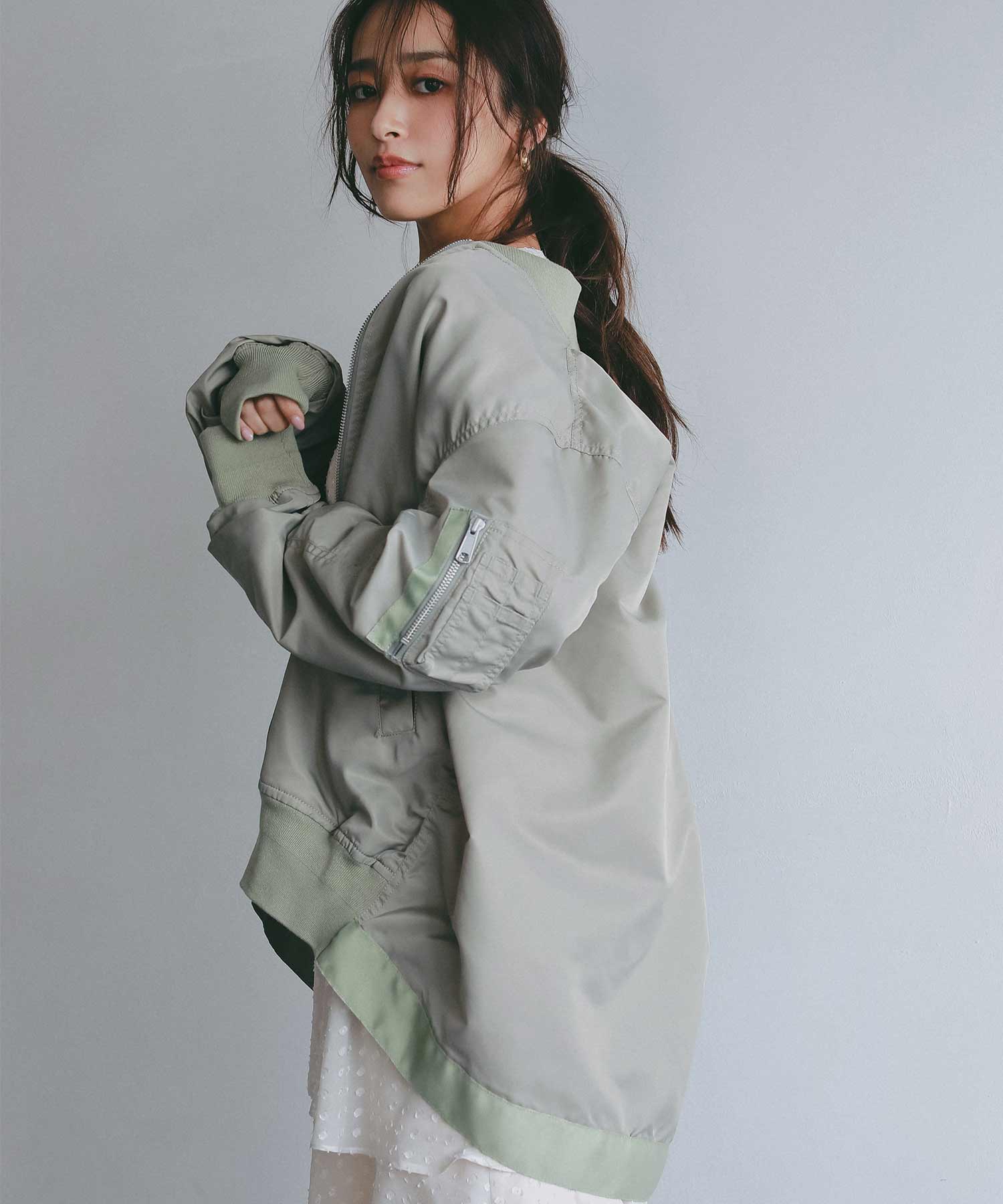 ロングシルエット MA-1ブルゾン