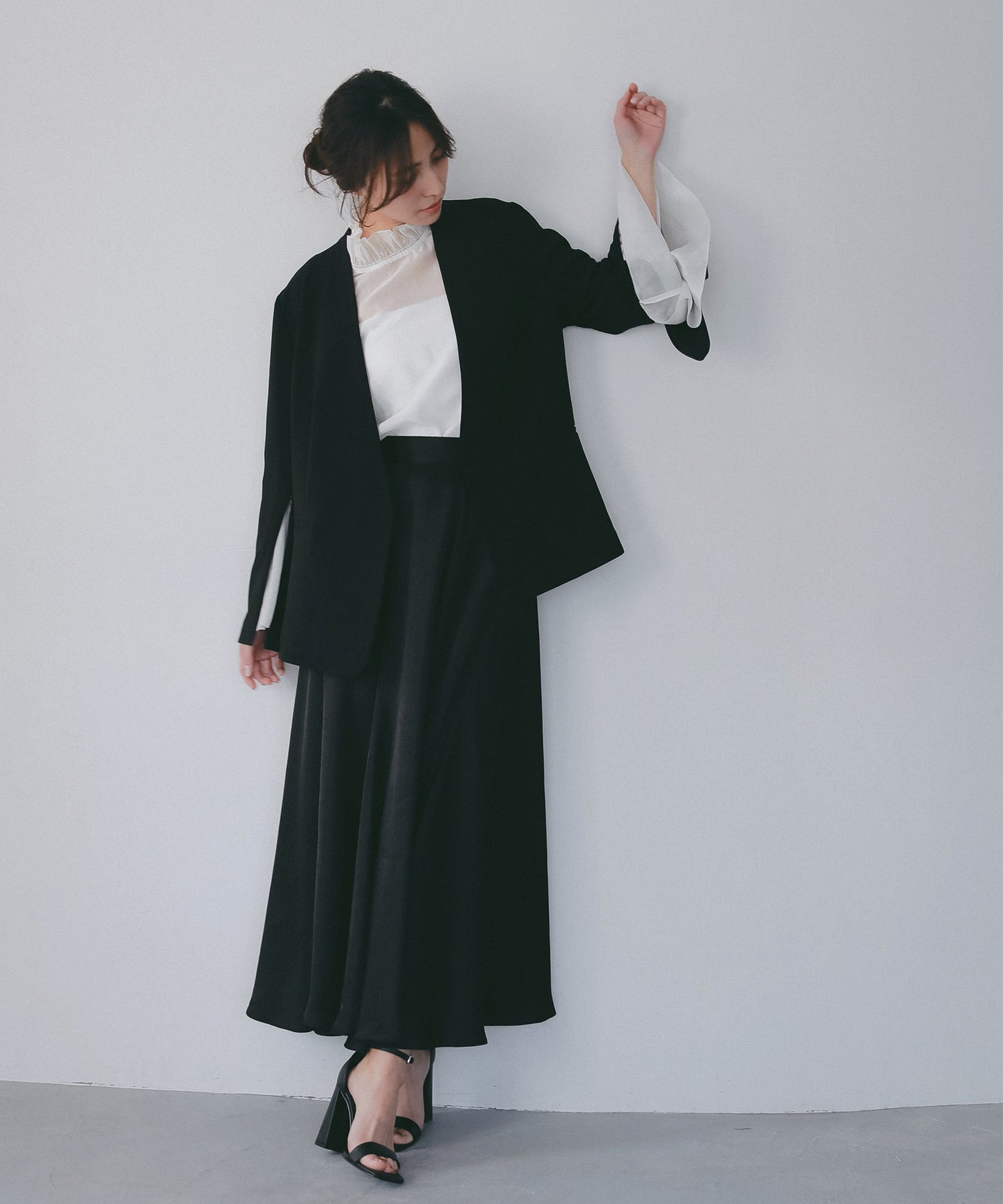 2WAYスリーブ イージーノーカラージャケット【セレモニー/オケージョン】