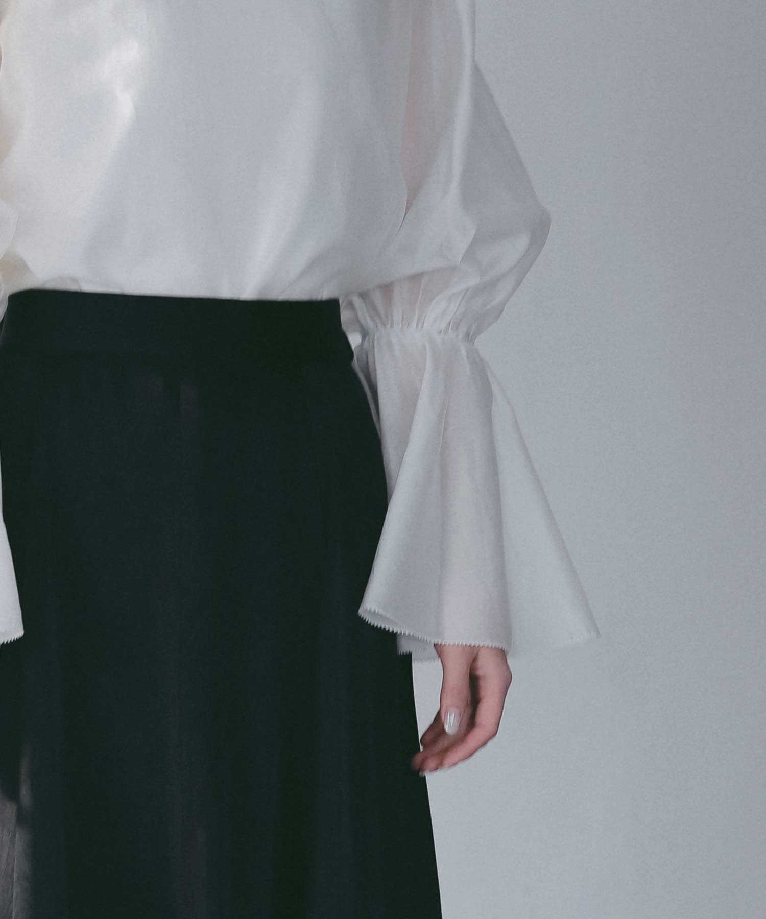 フレアスリーブ スタンドネックシアーブラウス【セレモニー/オケージョン】