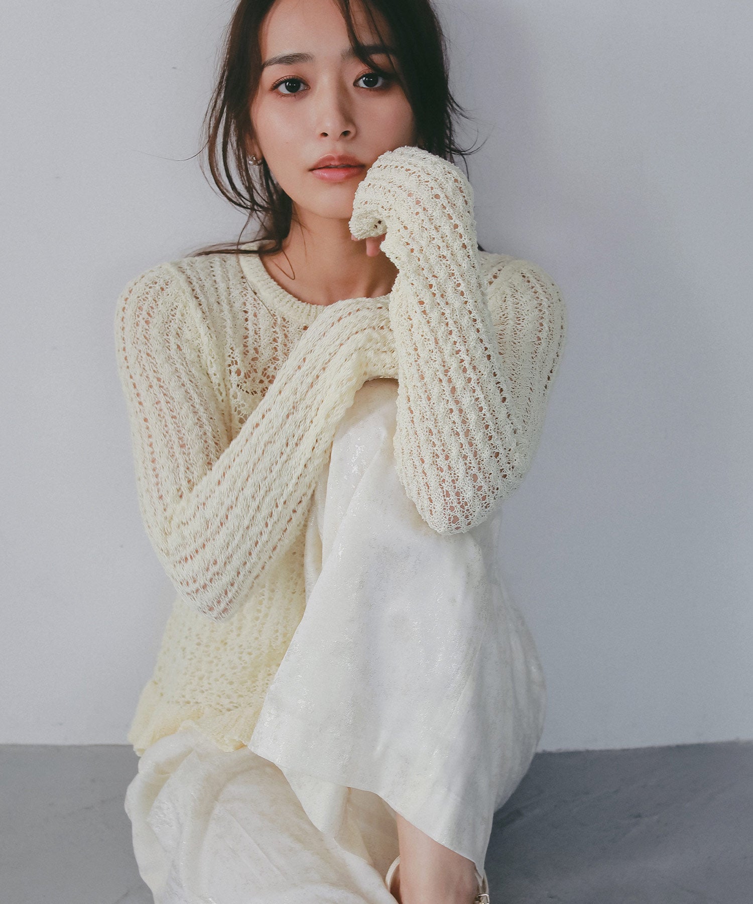 箔プリントタックパンツ