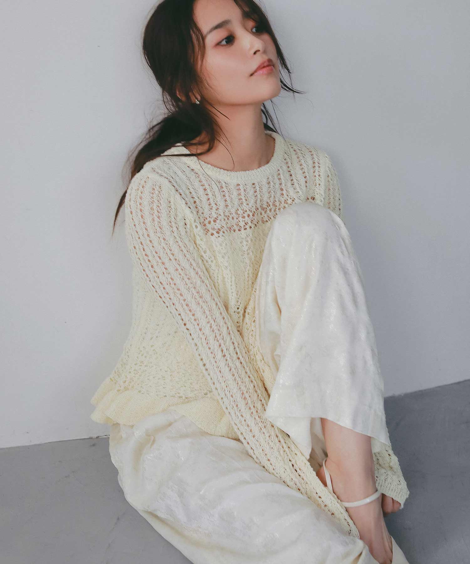 ペプラムクロシェ シアーニット