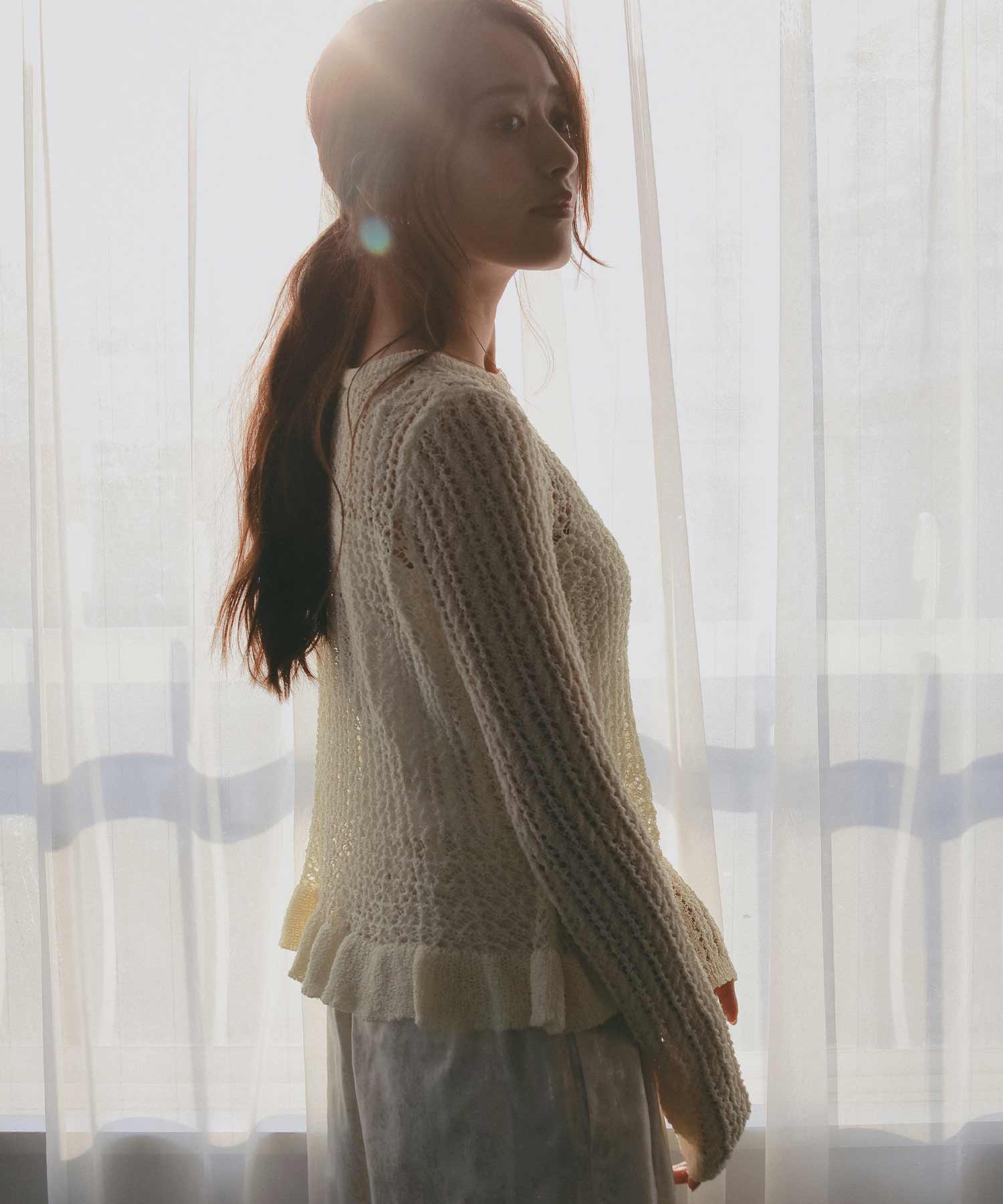 ペプラムクロシェ シアーニット